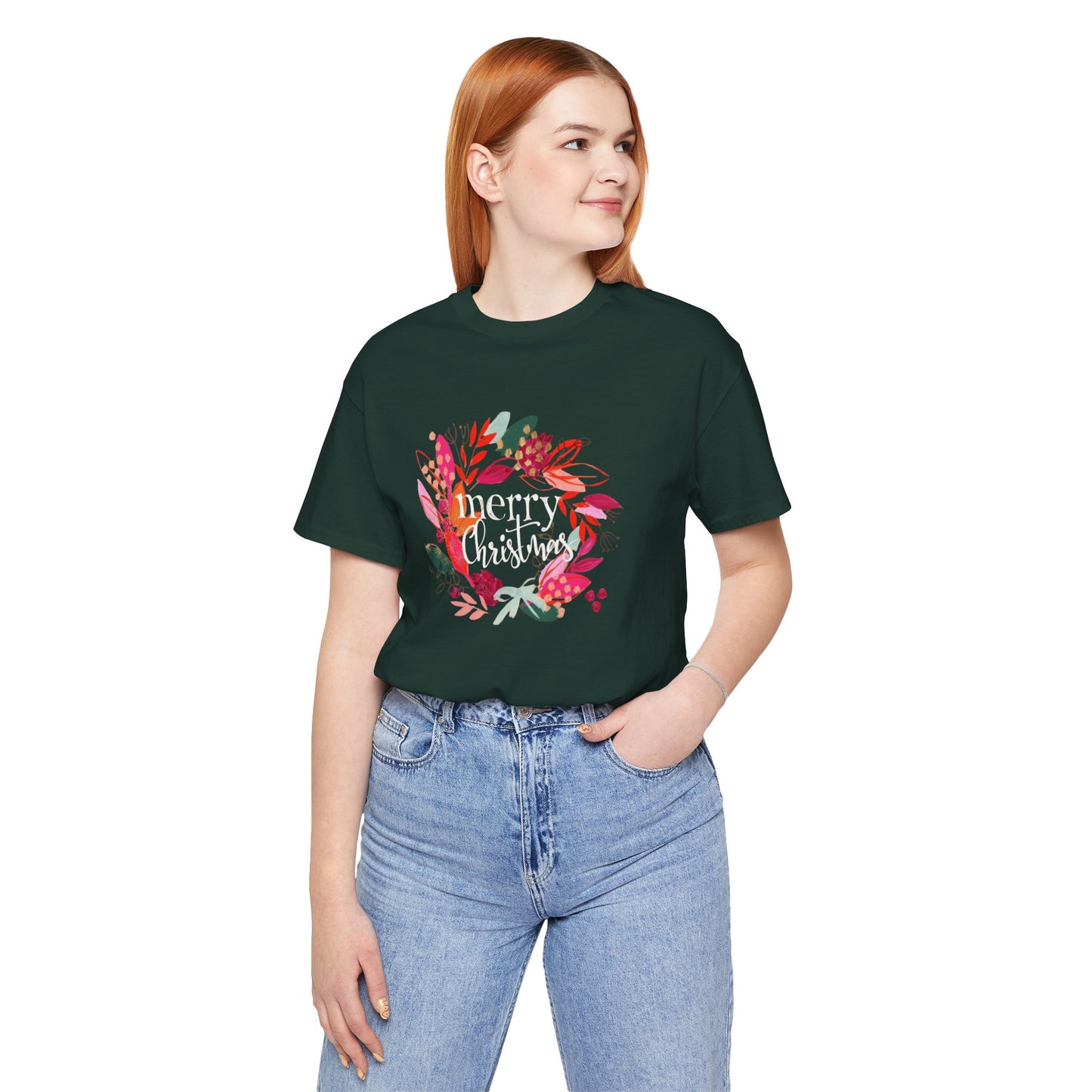 Merry Christmas Unisex Tee, Holiday Shirt, Gift for Him/Her, Festive T-Shirt, Cozy Christmas Wear, Seasonal Apparel