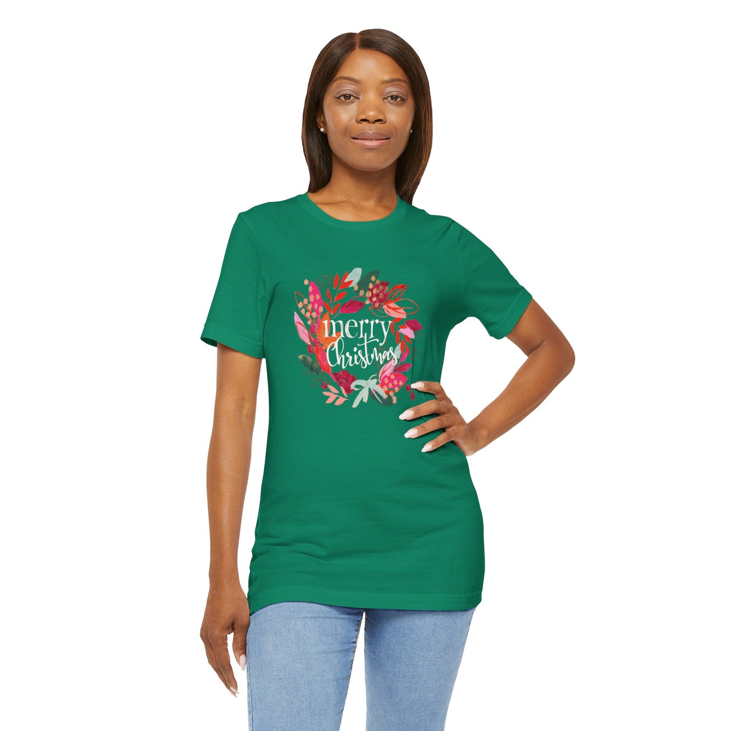 Merry Christmas Unisex Tee, Holiday Shirt, Gift for Him/Her, Festive T-Shirt, Cozy Christmas Wear, Seasonal Apparel