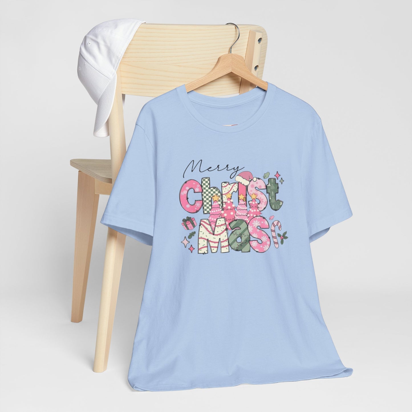 Merry Christmas Tee, Holiday Shirt, Gift for Him/Her, Christmas Apparel, Cozy Xmas T-Shirt, Festive Wear