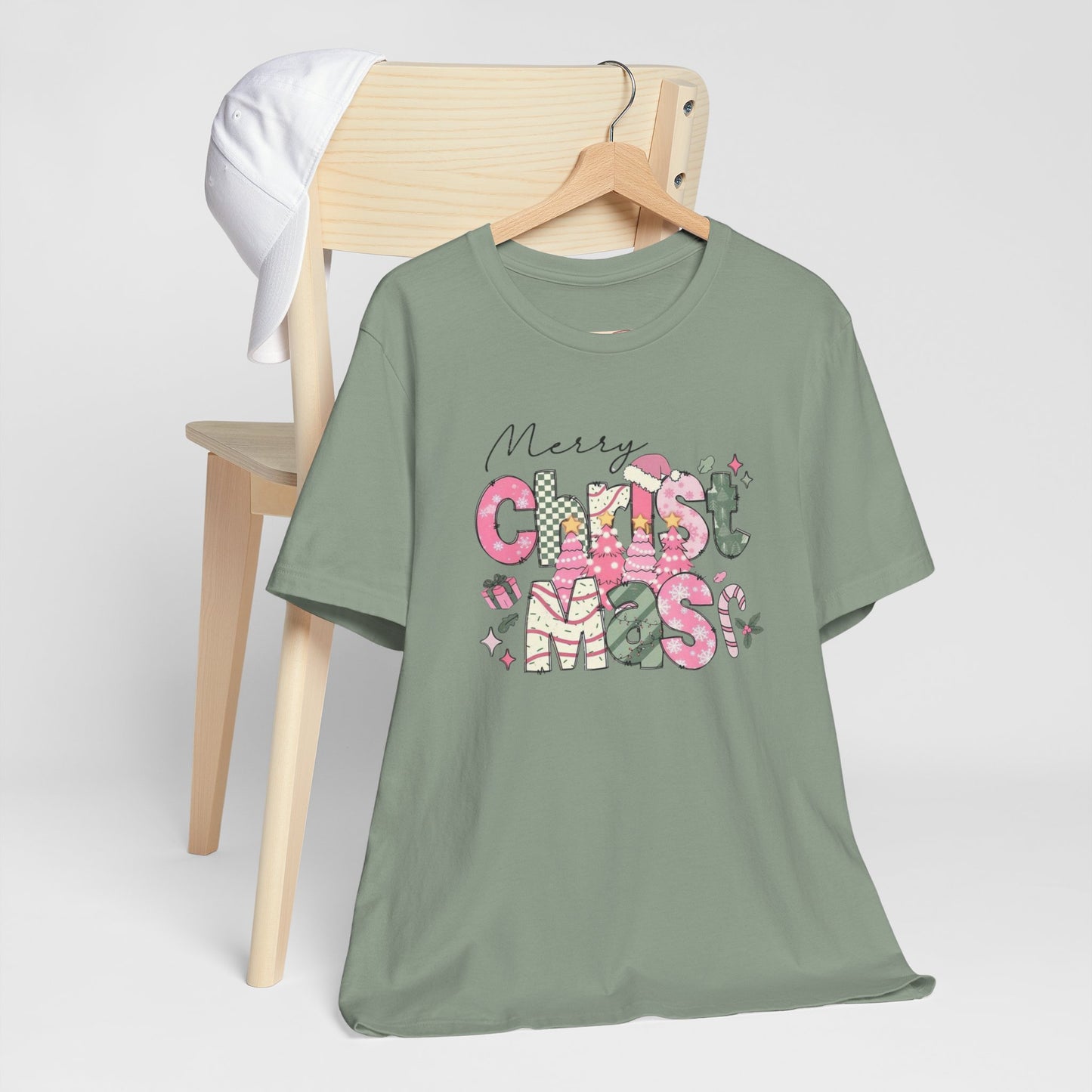 Merry Christmas Tee, Holiday Shirt, Gift for Him/Her, Christmas Apparel, Cozy Xmas T-Shirt, Festive Wear
