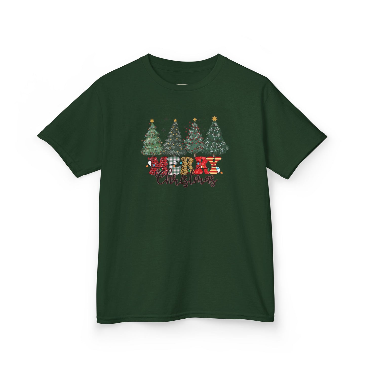 Merry Christmas Festive Kids Tee - Merry Christmas Design, Holiday Gift, Fun Family Outfits, Cute Christmas Apparel, Winter Merch
