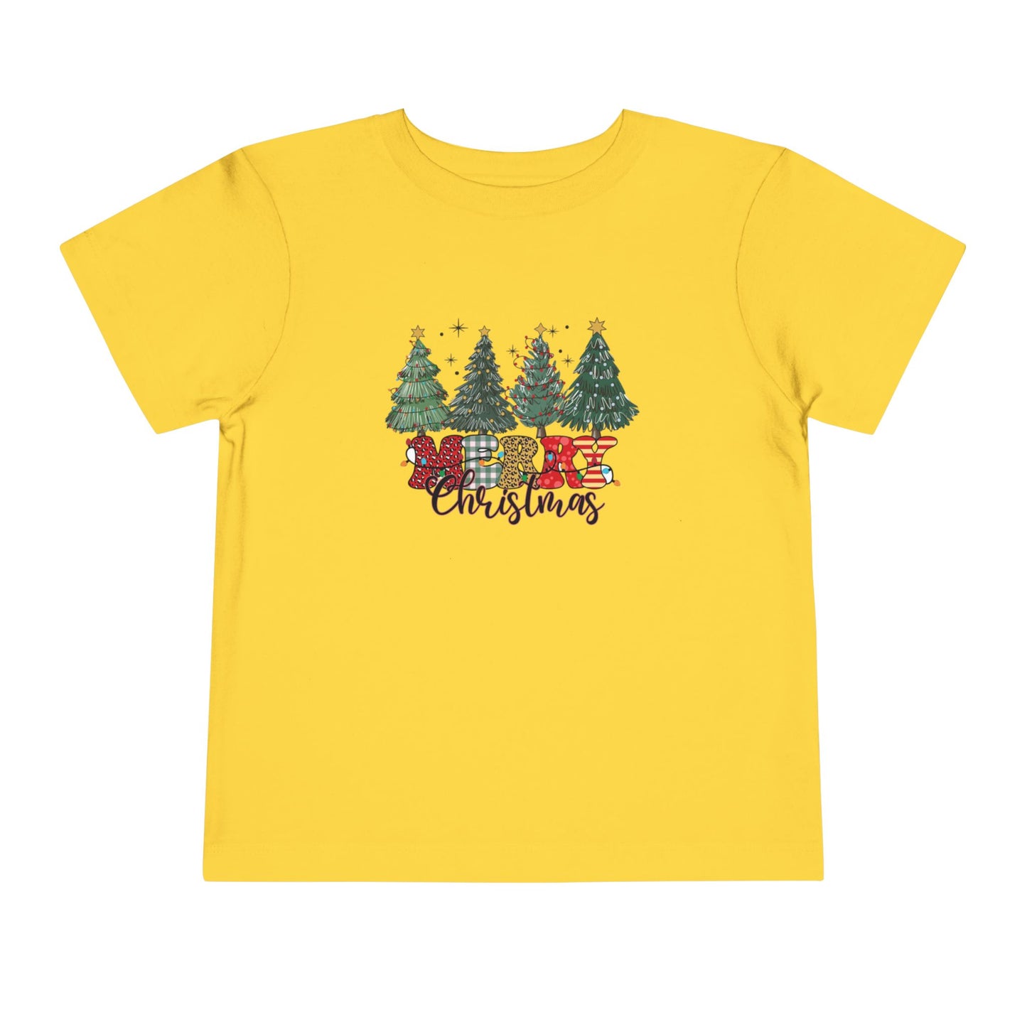Cozy Christmas Toddler Tee with Tree Design | Perfect for Holiday Photos, Gift, Family Gatherings, Christmas Celebrations, Kids Apparel