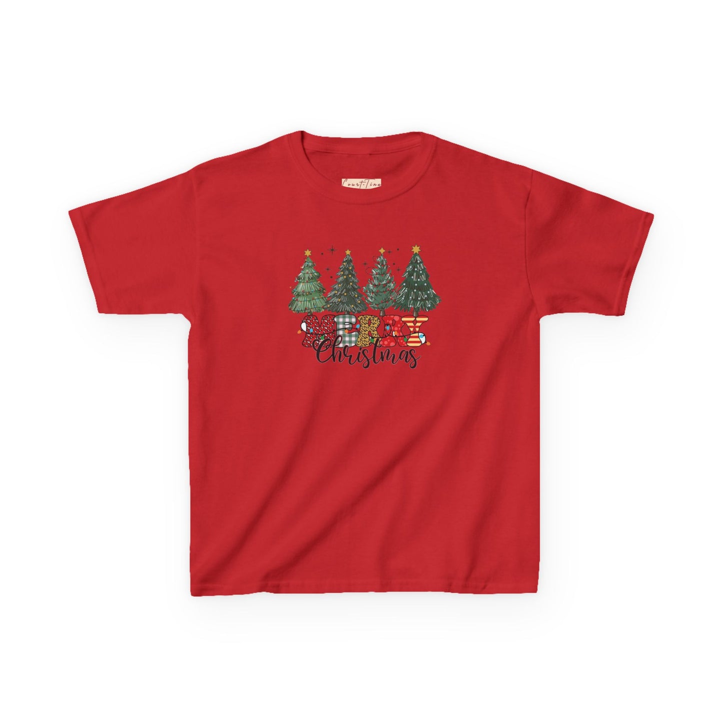 Merry Christmas Festive Kids Tee - Merry Christmas Design, Holiday Gift, Fun Family Outfits, Cute Christmas Apparel, Winter Merch