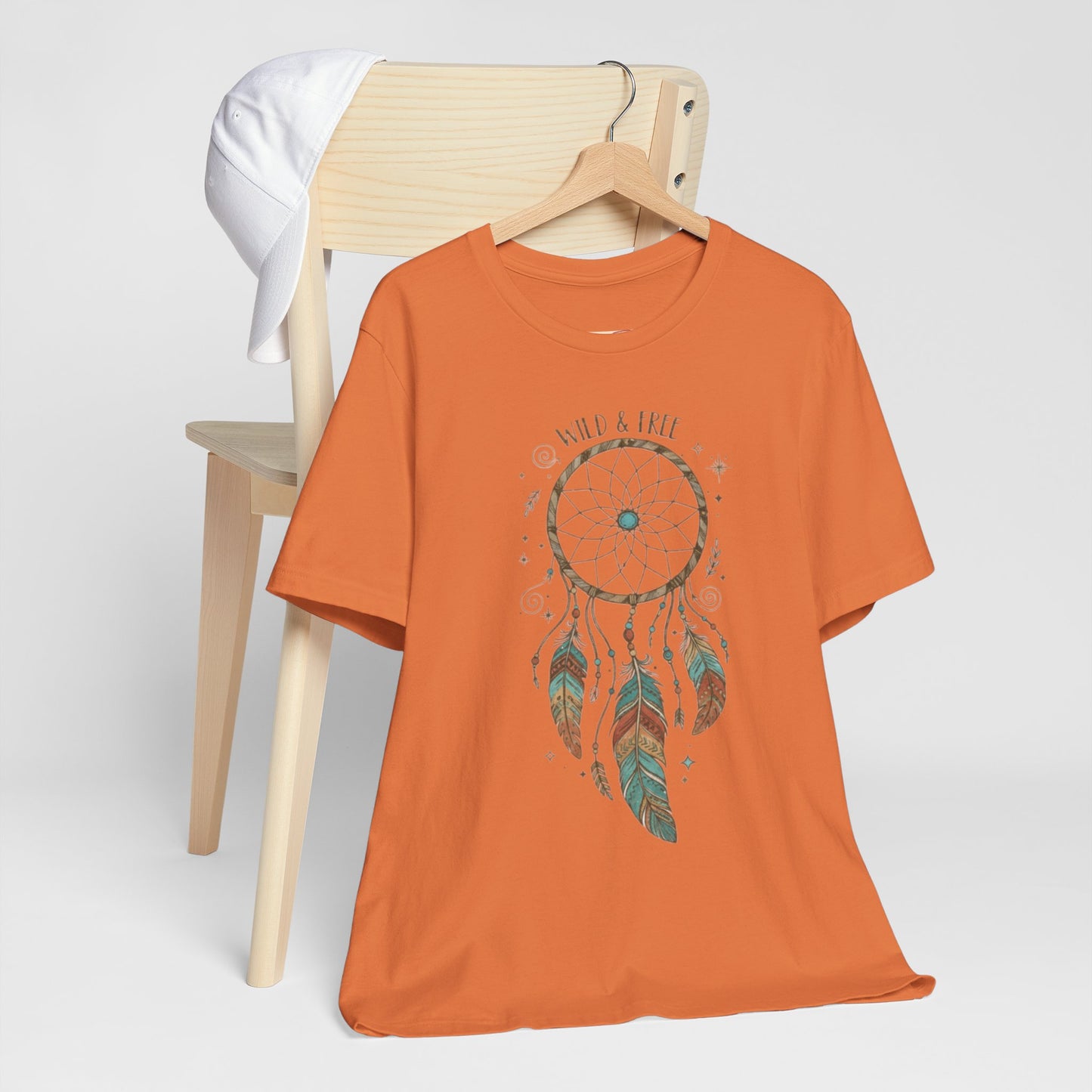 Dreamcatcher Graphic Tee, Wild & Free Shirt, Boho Style Top, Gift for Nature Lovers, Casual Everyday Wear