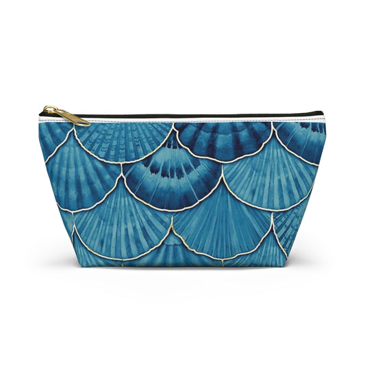 Ocean-Inspired Accessory Pouch, Cute Makeup Bag, Seashell Travel Organizer, Beach Lovers Gift, Nautical Cosmetic Case, Perfect for Summer