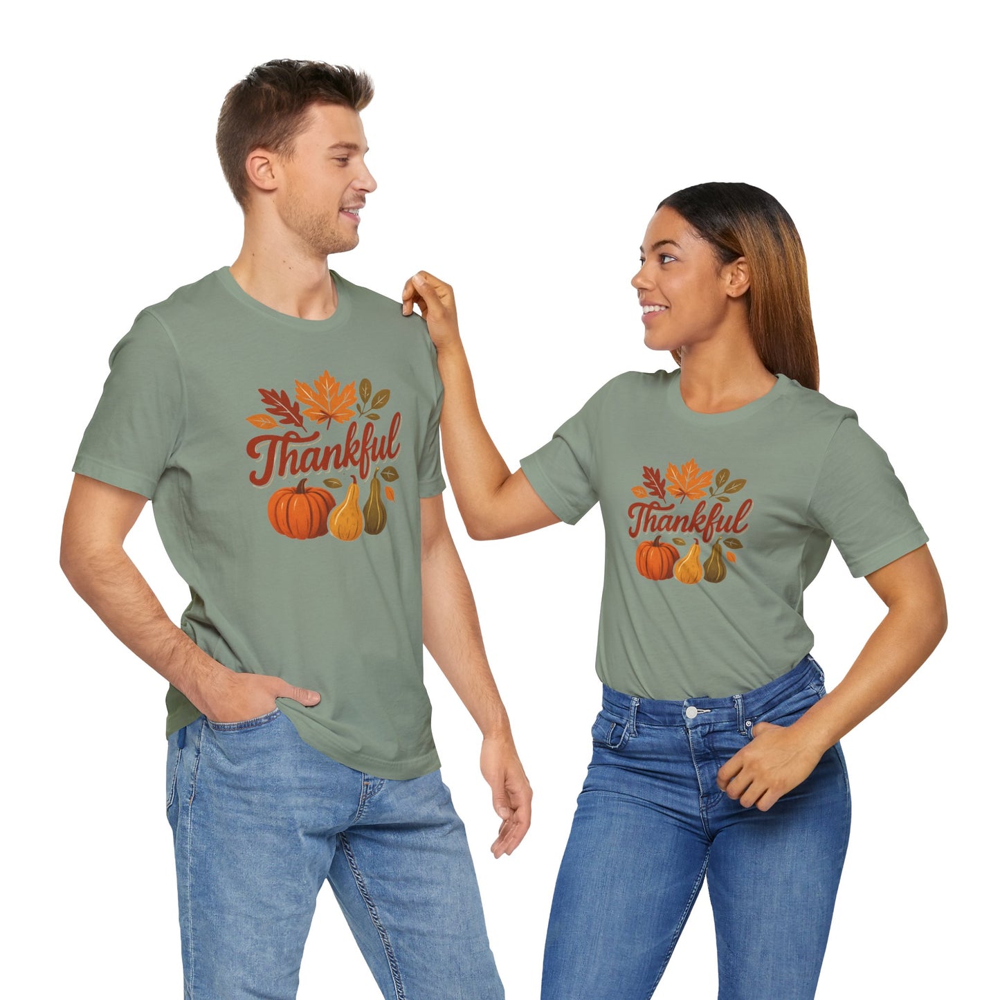 Fall Harvest Thankful Tee, Autumn Shirt, Thanksgiving Gift, Cozy Casual Wear, Unisex Fall Tee, Seasonal Apparel