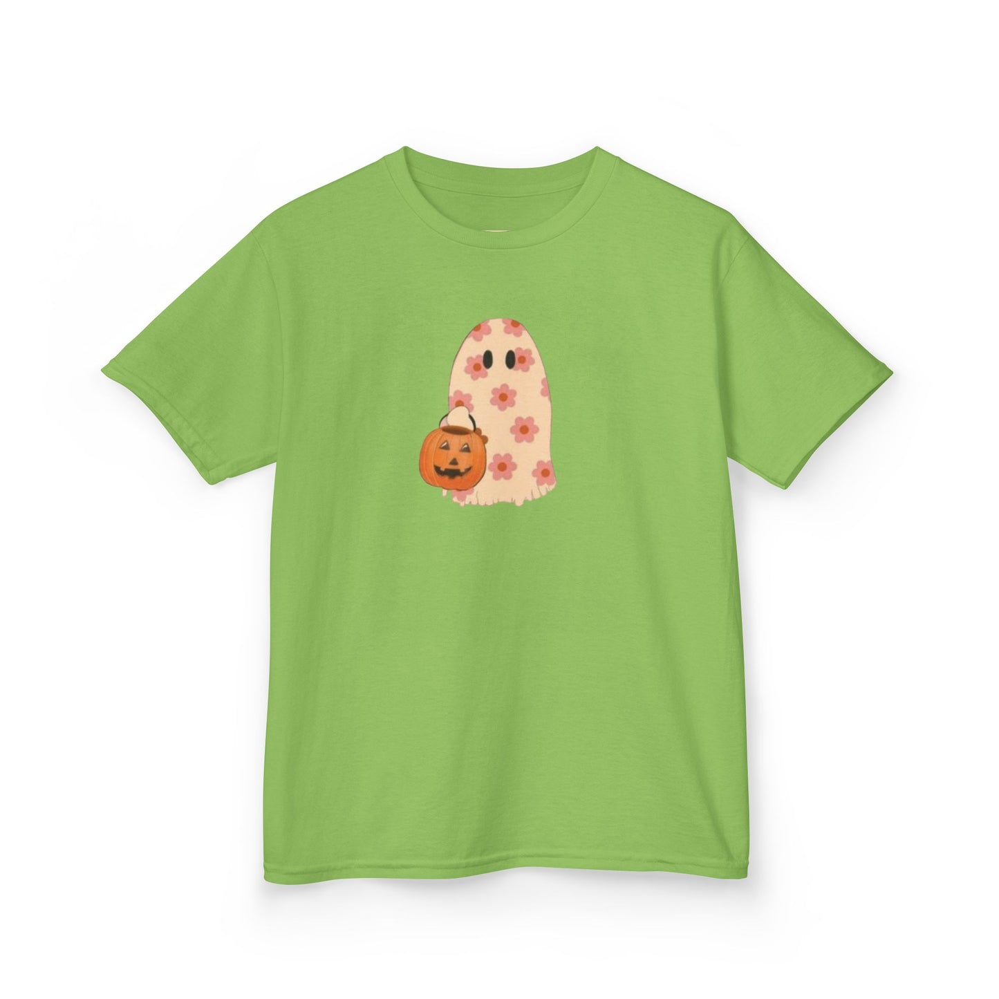 Halloween Kids Tee, Cute Ghost and Pumpkin, Kids Halloween Shirt, Fun Fall Apparel, Trick or Treat Tee, Kids Costume Top