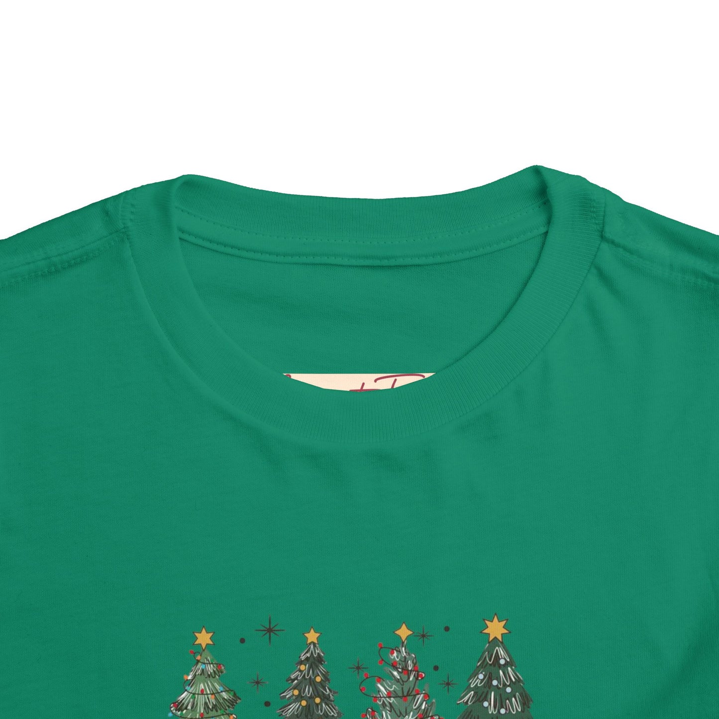 Cozy Christmas Toddler Tee with Tree Design | Perfect for Holiday Photos, Gift, Family Gatherings, Christmas Celebrations, Kids Apparel