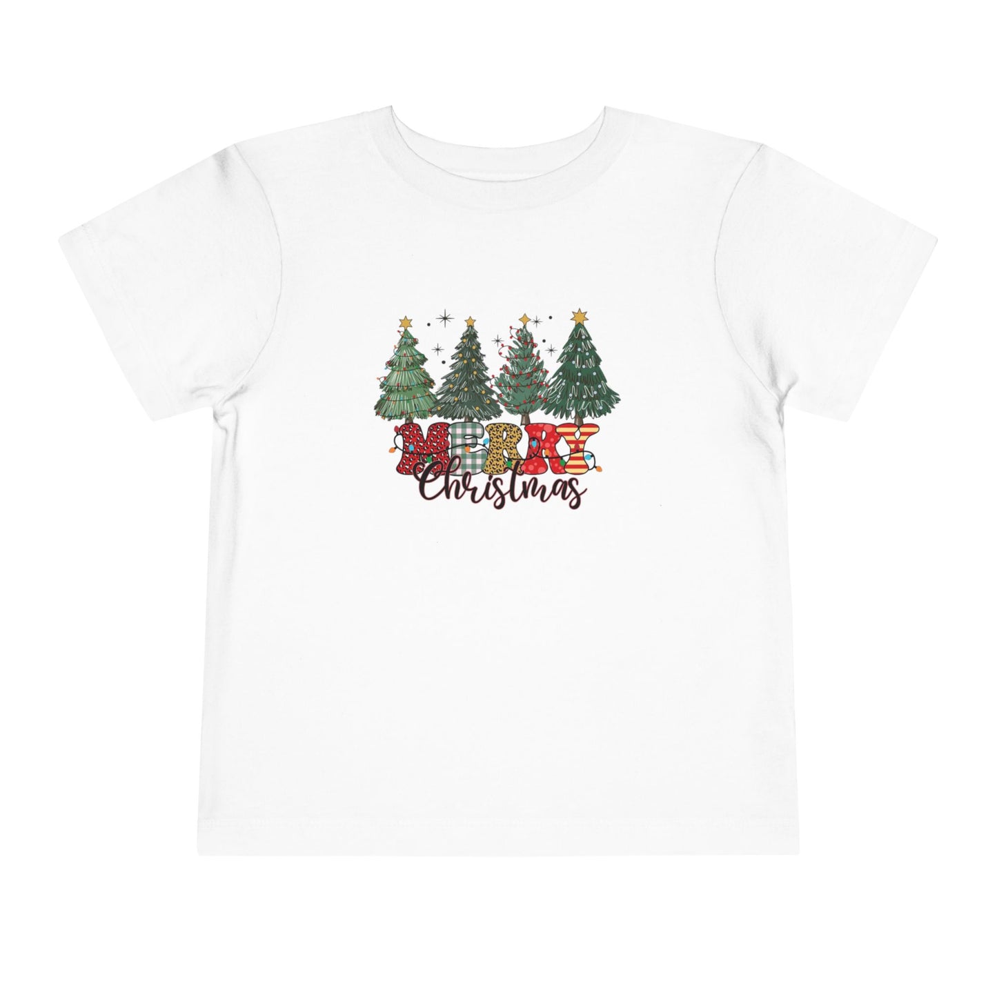 Cozy Christmas Toddler Tee with Tree Design | Perfect for Holiday Photos, Gift, Family Gatherings, Christmas Celebrations, Kids Apparel