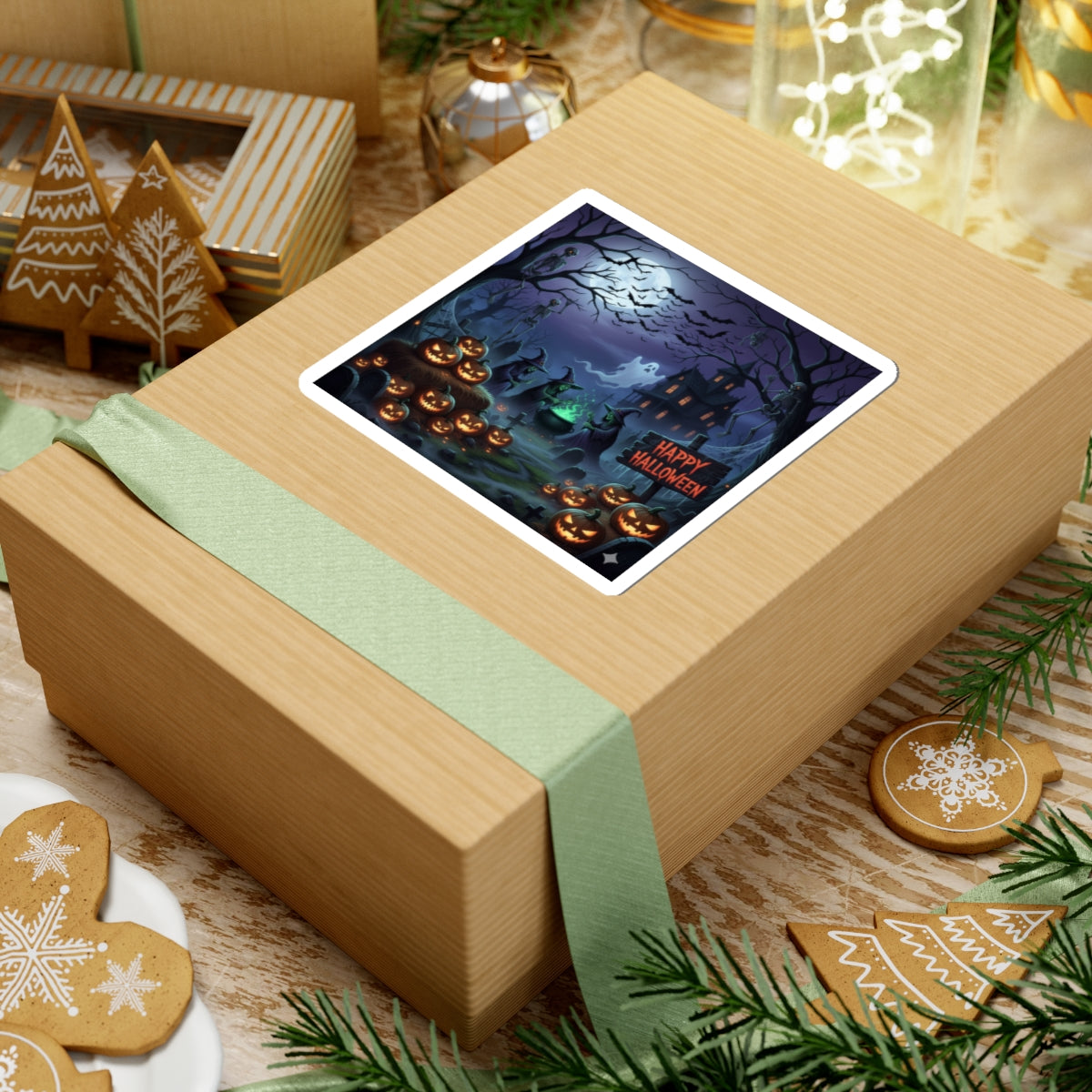 Halloween Kiss-Cut Stickers, Spooky Decor, Trick or Treat, Fall Festival, Party Favors, Boo-tiful Halloween