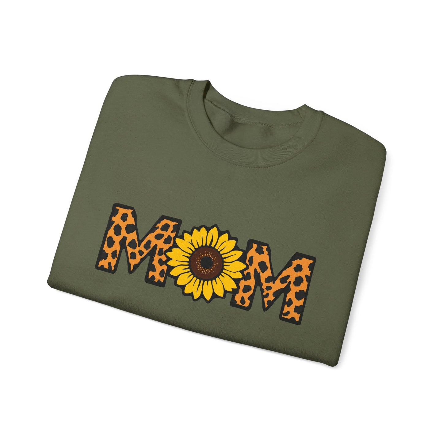 Sunflower Mom Crewneck Sweatshirt, Cozy Gift for Mothers, Mother's Day Apparel, Birthday Gift, Stylish Casual Wear