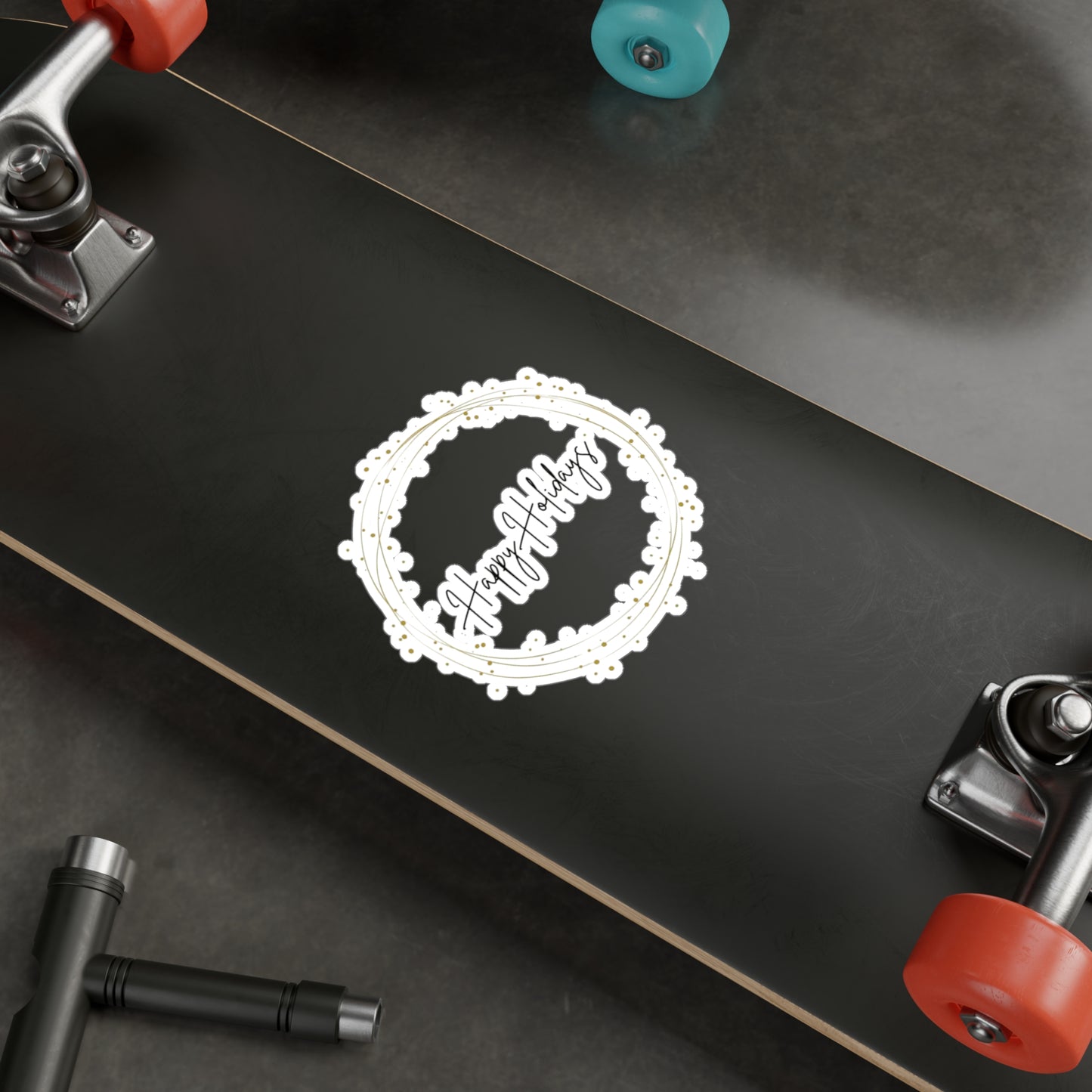 Happy Holidays Vinyl Decals, Seasonal Stickers, Home Decor, Holiday Gifts, Customizable Stickers, Cheerful Decor