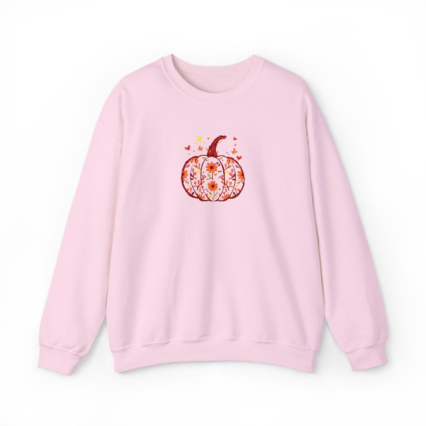Embroidered Autumn Vibes Pumpkin Sweatshirt
