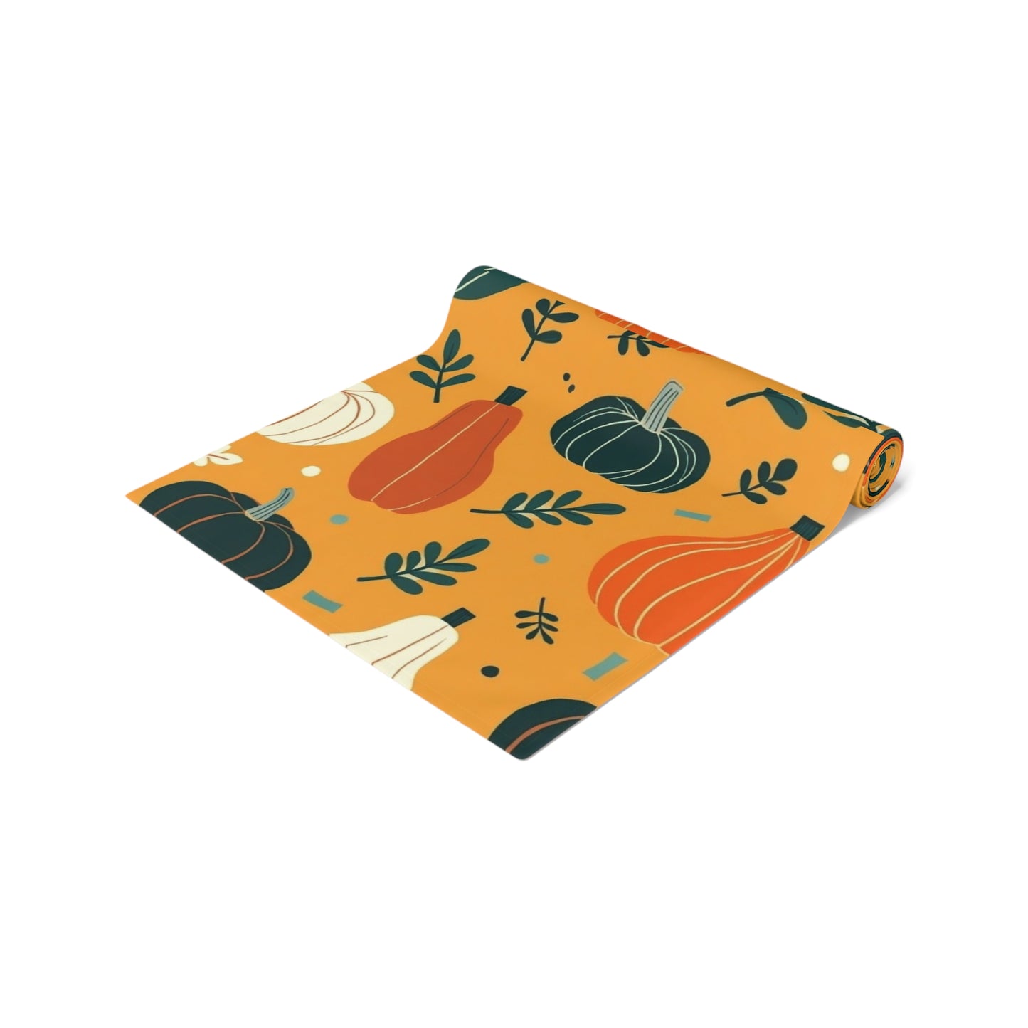 Harvest Pumpkin Table Runner, Autumn Decor, Thanksgiving Table Setting, Cotton Tablecloth, Fall Home Decor, Rustic Dining