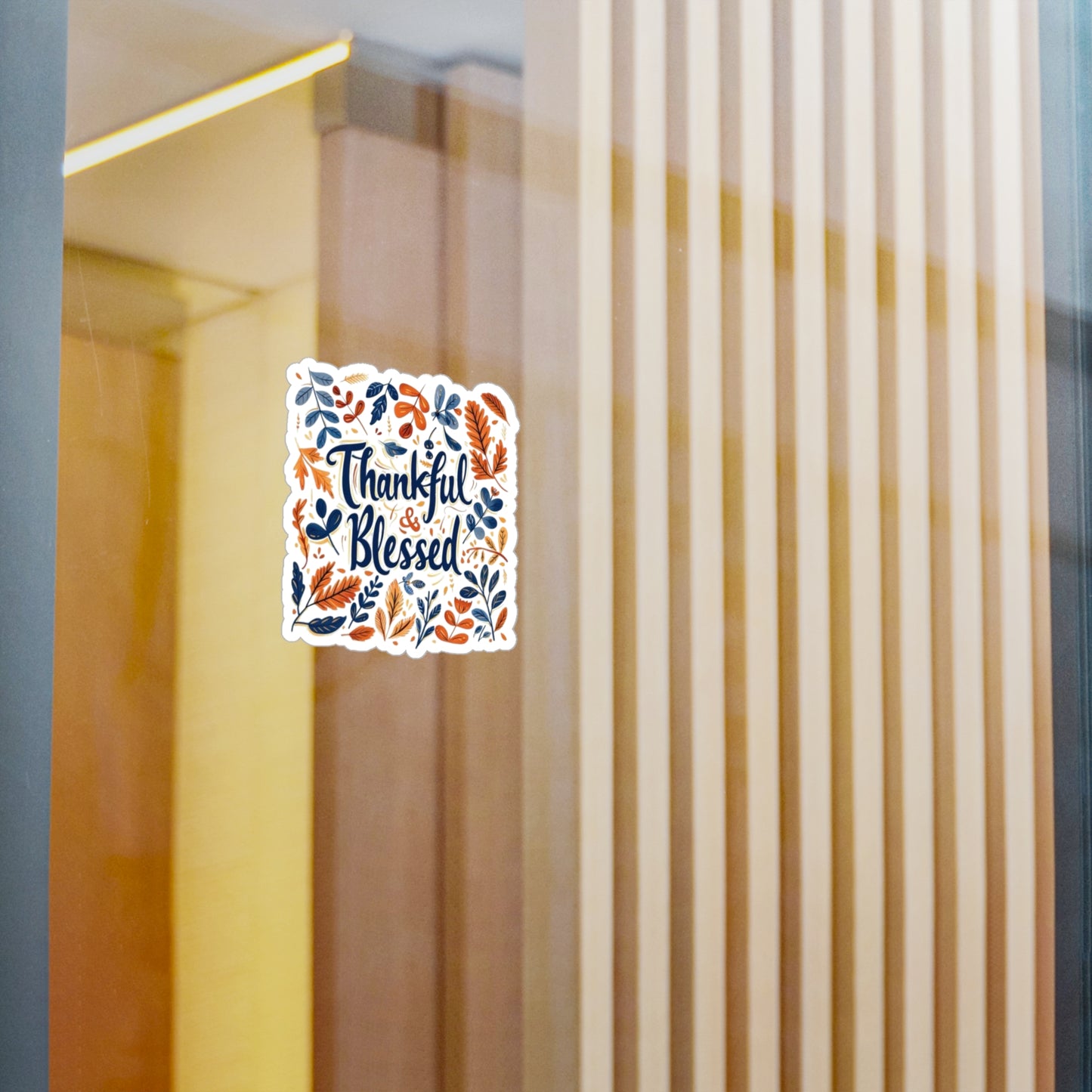 Thankful & Blessed Kiss-Cut Vinyl Decals