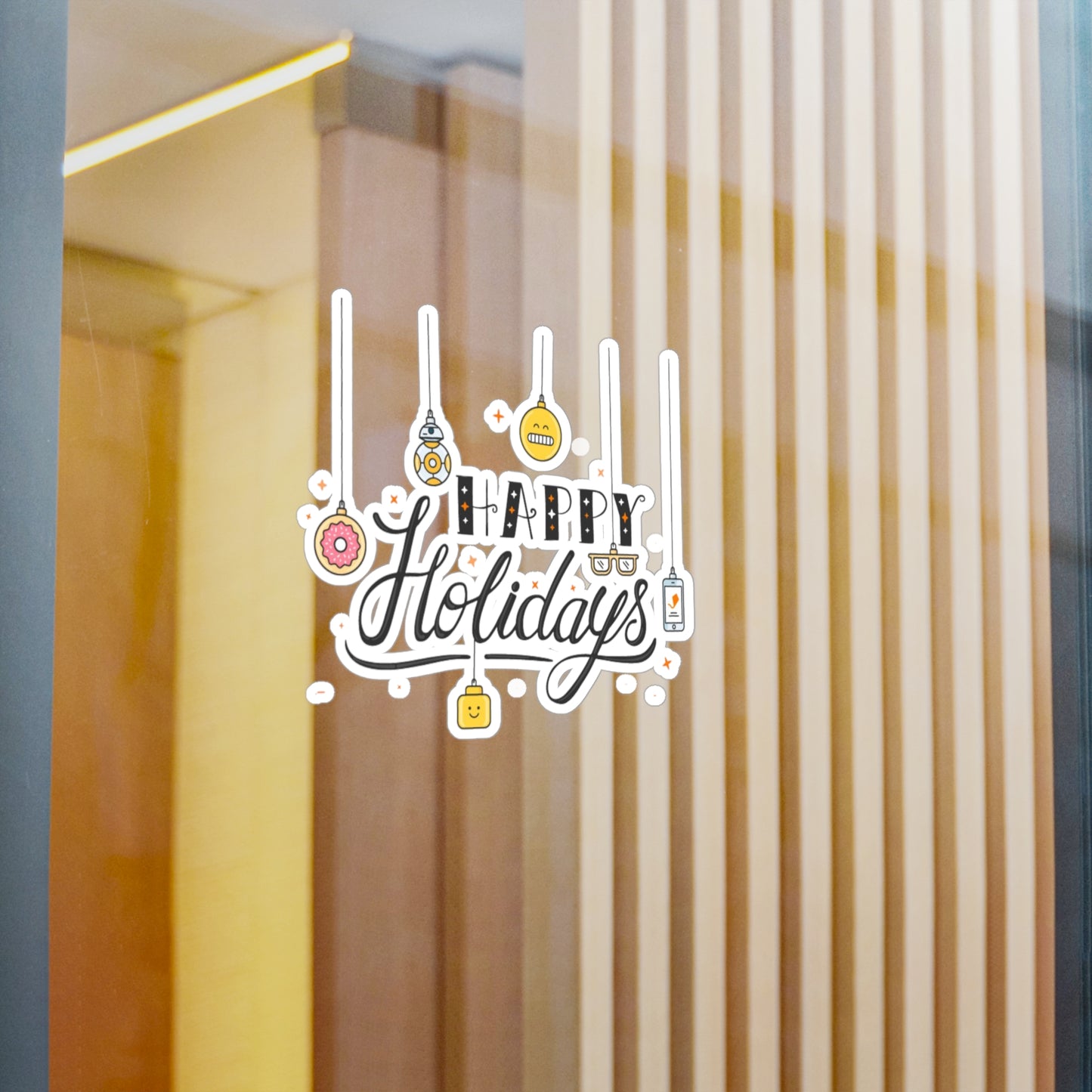 Holiday Theme Kiss-Cut Vinyl Decals