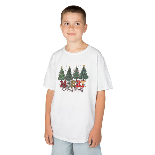 Merry Christmas Festive Kids Tee - Merry Christmas Design, Holiday Gift, Fun Family Outfits, Cute Christmas Apparel, Winter Merch