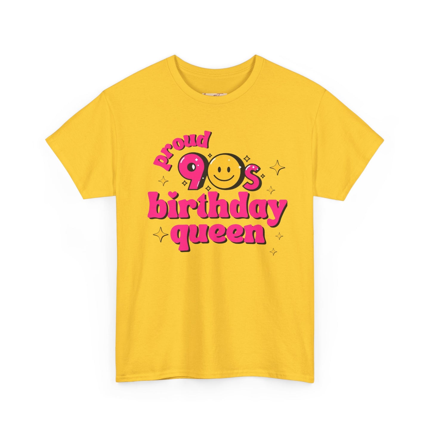 Proud 90s Birthday Queen Tee, Retro T-Shirt, 90s Nostalgia Gift, Unisex Cotton Tee, Birthday Celebration Shirt, Vintage Style Top