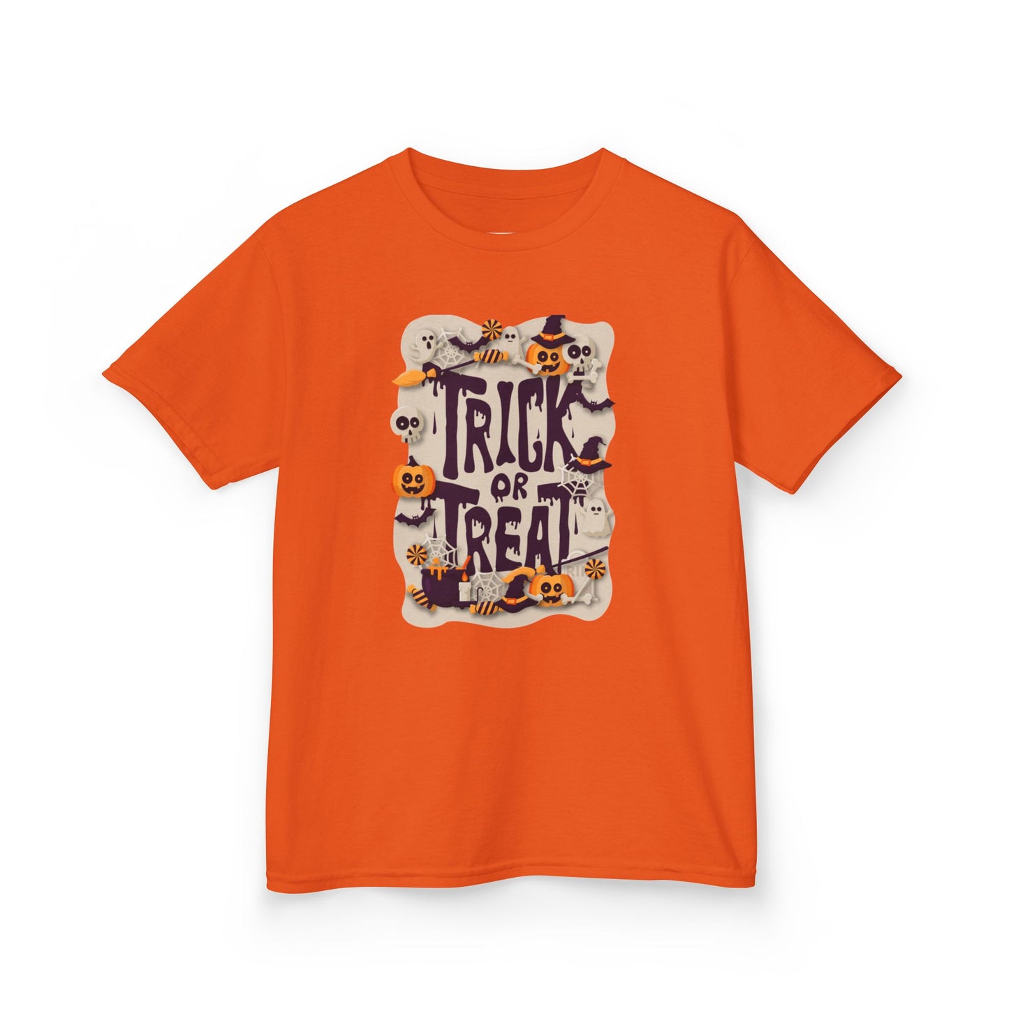 Kids Halloween Tee, Trick or Treat Shirt, Fun Fall Apparel, Halloween Costume, Kids Graphic Tee, Spooky Season T-Shirt