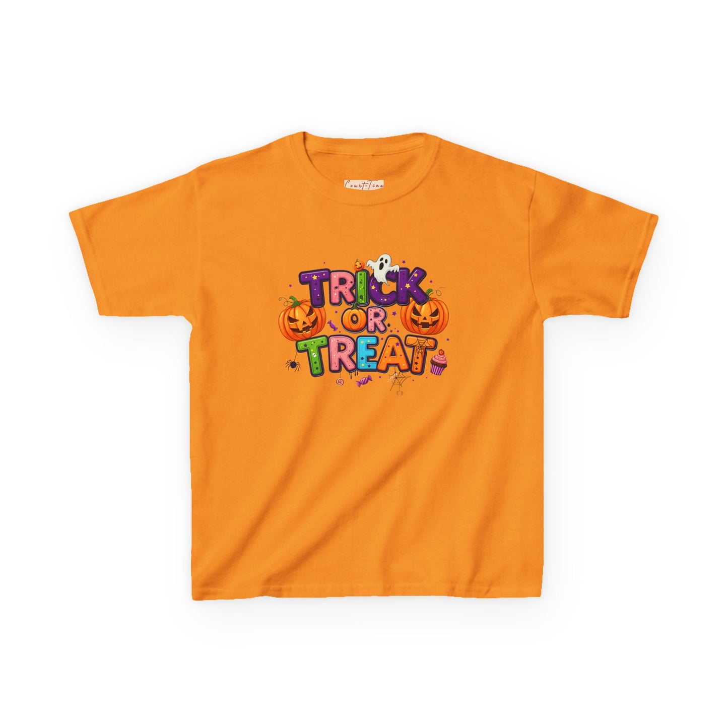 Kids Halloween Tee - Trick or Treat T-Shirt, Perfect for Halloween Parties, Costume, Pumpkin Designs, Fun Kids Apparel