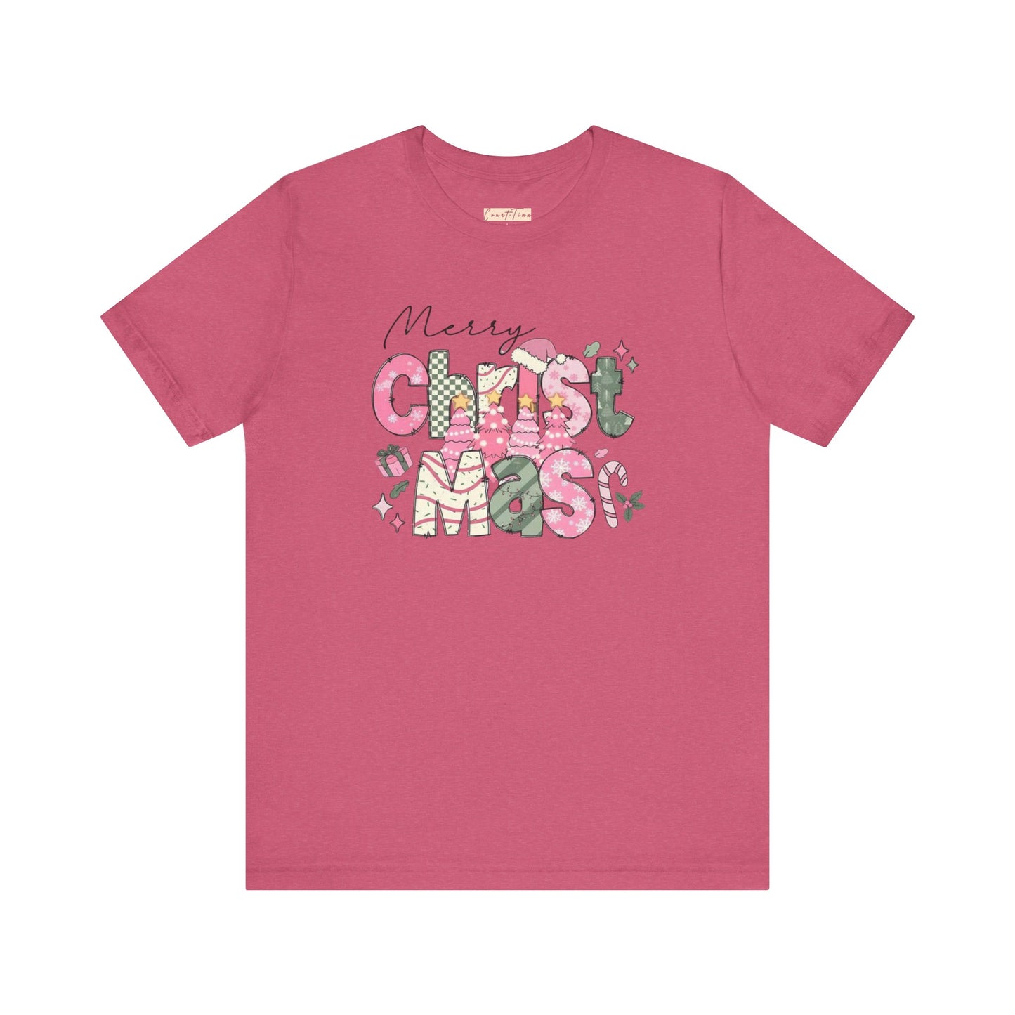 Merry Christmas Tee, Holiday Shirt, Gift for Him/Her, Christmas Apparel, Cozy Xmas T-Shirt, Festive Wear