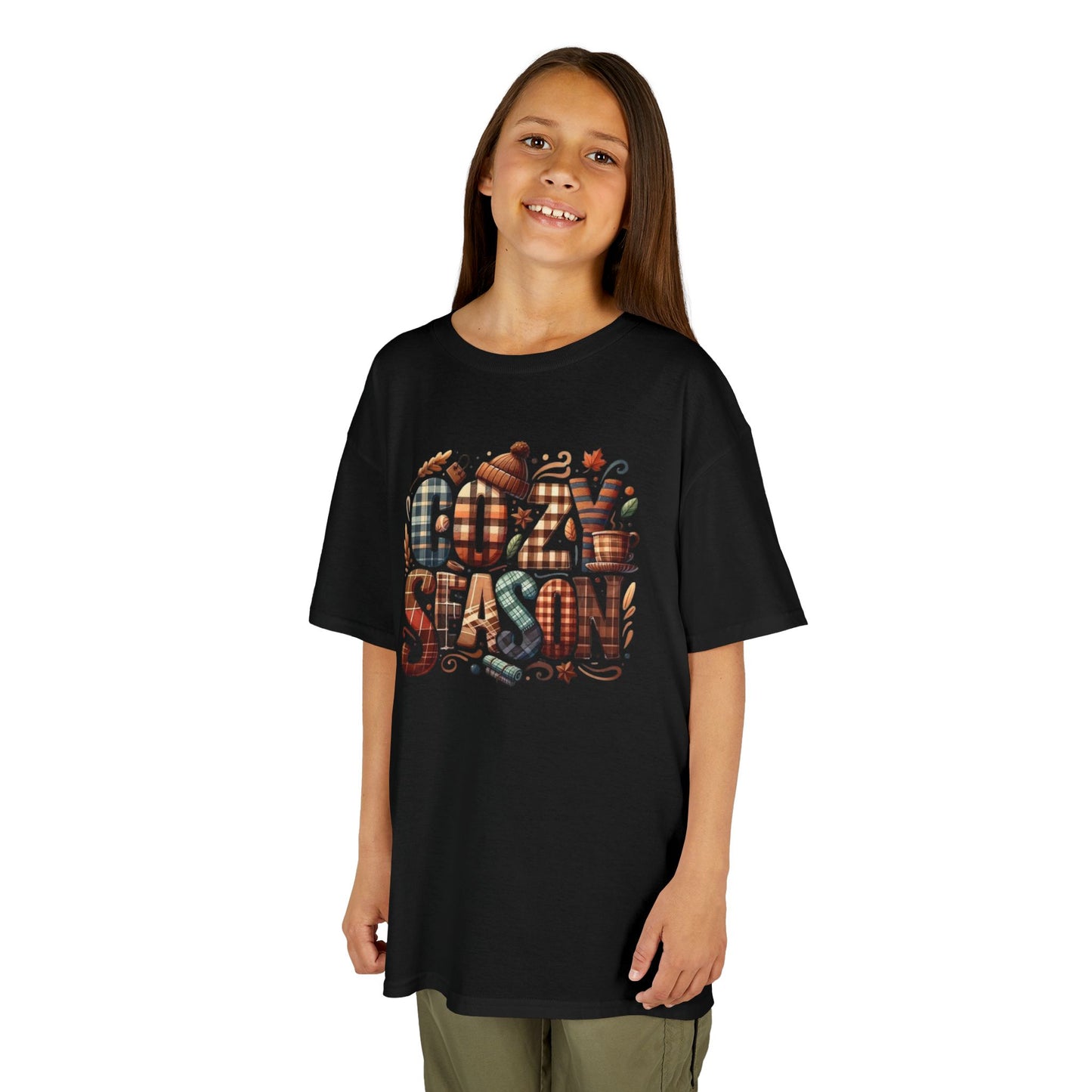 Cozy Season Kids Tee - Perfect for Fall, Halloween, Thanksgiving, Birthday Gift, Family Outings, Casual Wear