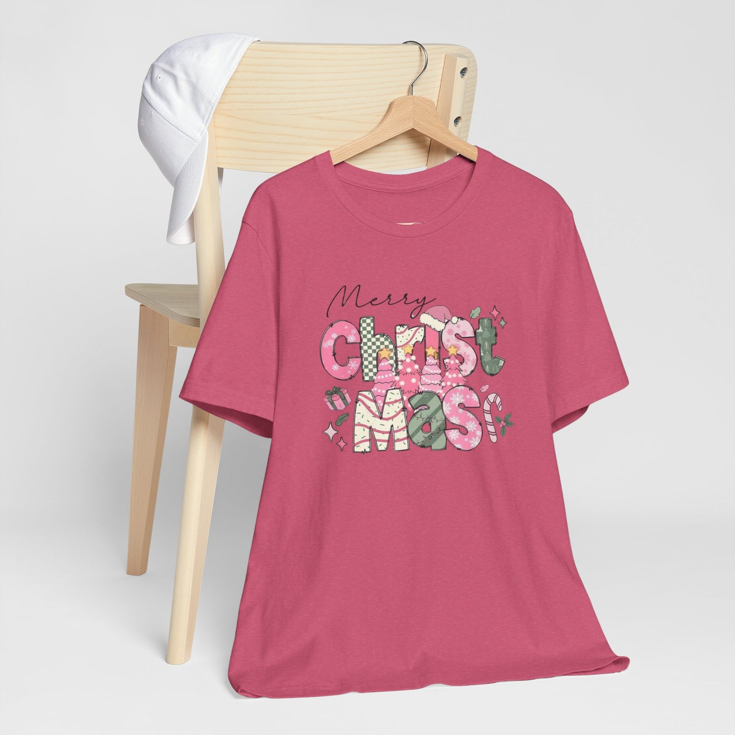 Merry Christmas Tee, Holiday Shirt, Gift for Him/Her, Christmas Apparel, Cozy Xmas T-Shirt, Festive Wear