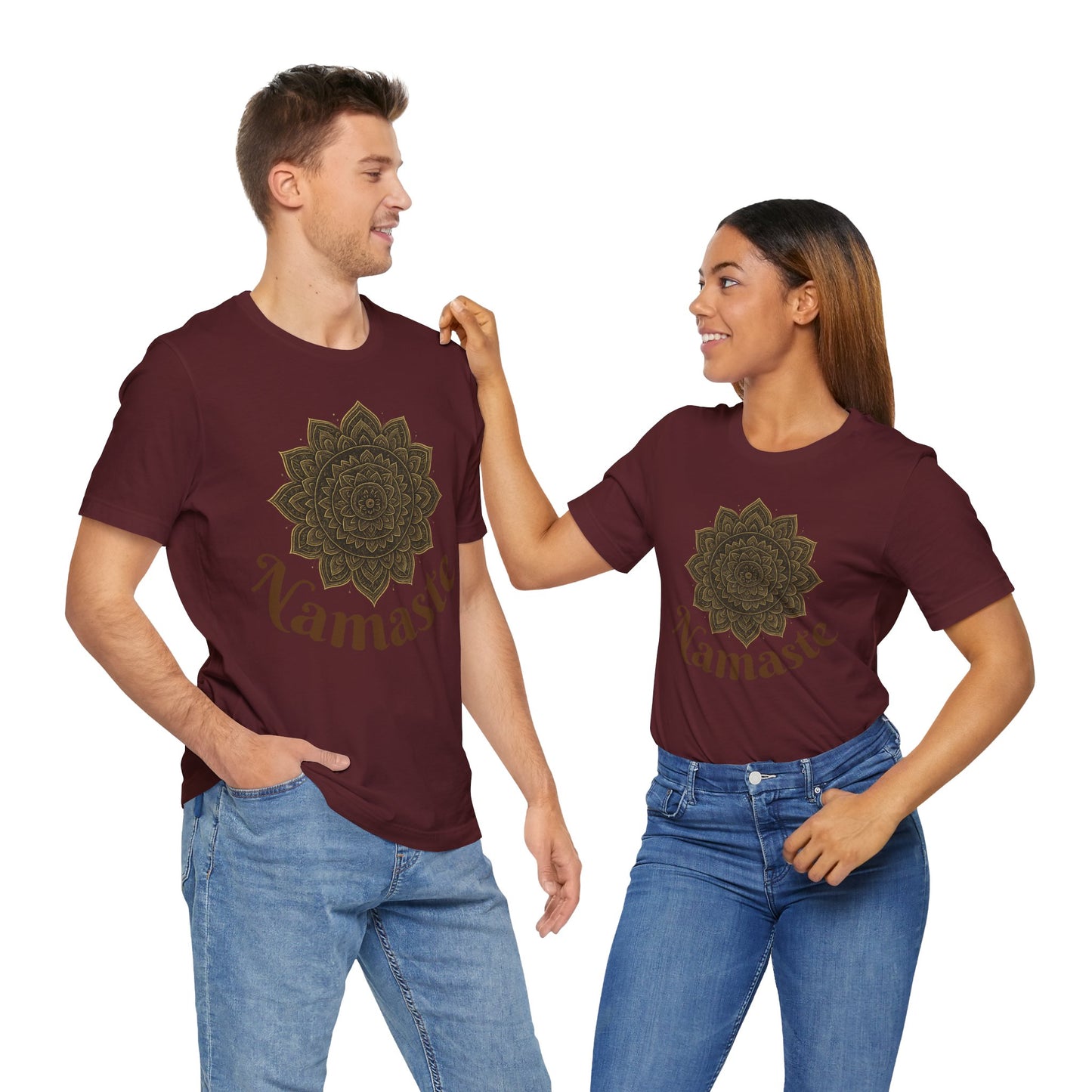 Bohemian Mandala Unisex Jersey Tee - Casual Wear, Graphic T-Shirt, Gift for Yoga Lovers, Spiritual Apparel, Everyday Comfort