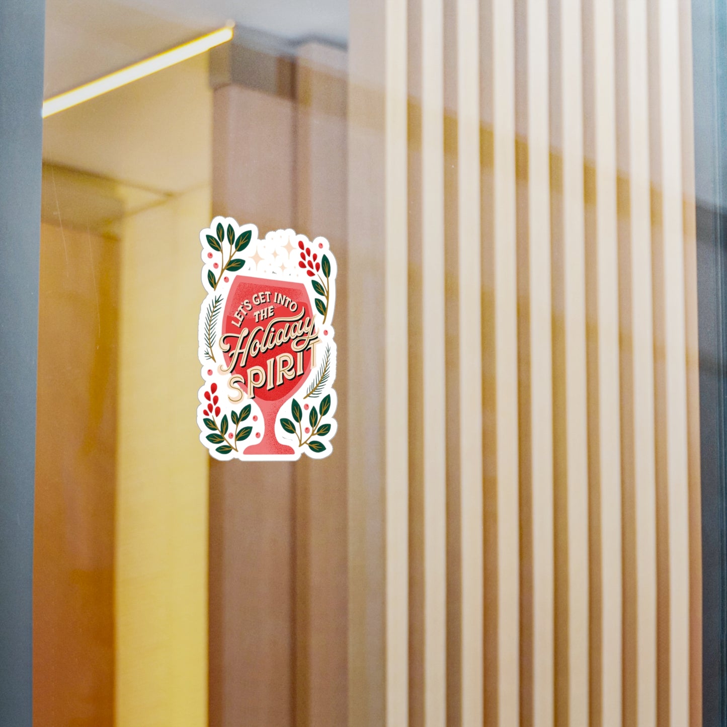 Holiday Spirit Vinyl Decals, Festive Stickers for Home Decor, Christmas Gift Accessories, Seasonal Decor, Party Supplies