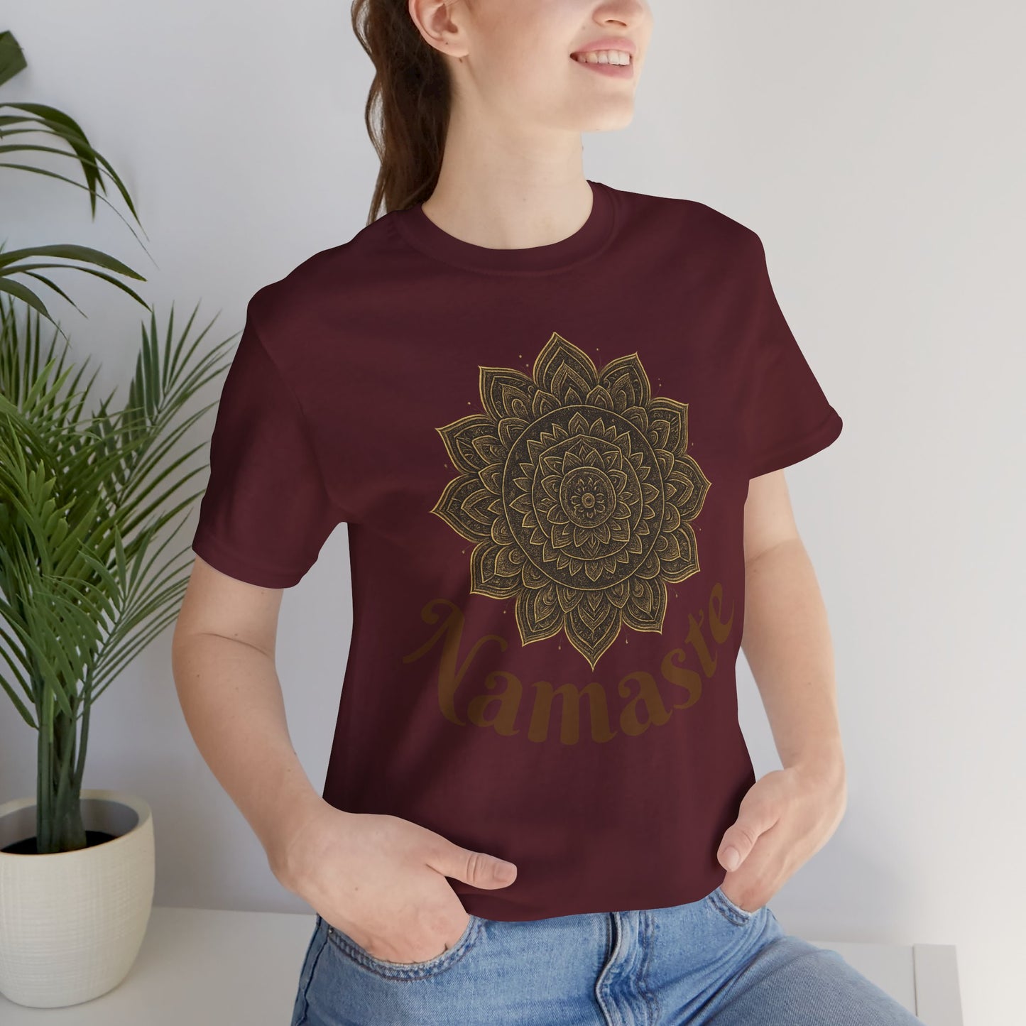 Bohemian Mandala Unisex Jersey Tee - Casual Wear, Graphic T-Shirt, Gift for Yoga Lovers, Spiritual Apparel, Everyday Comfort
