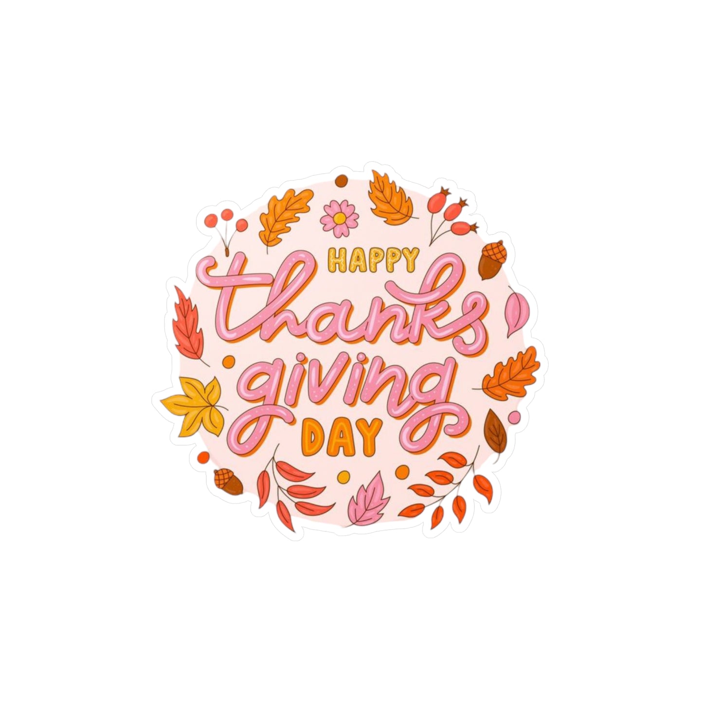 Thanksgiving Kiss-Cut Vinyl Decals