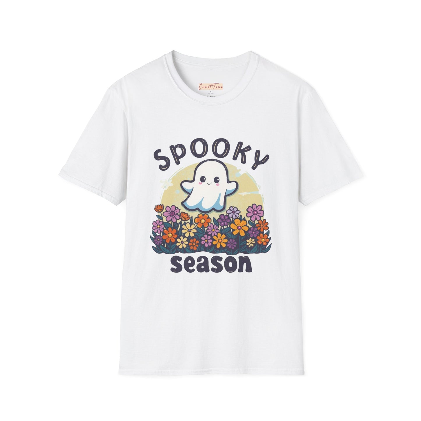 Spooky Season T-Shirt, Halloween Tee, Ghost Graphic Shirt, Fall Apparel, Cute Casual Top