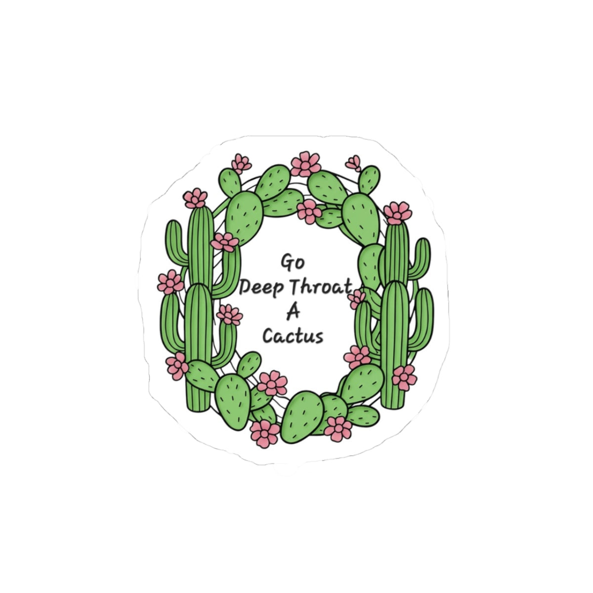 Cactus Humor Kiss-Cut Stickers, Funny Stickers, Laptop Decals, Cactus Decor, Gift for Plant Lovers
