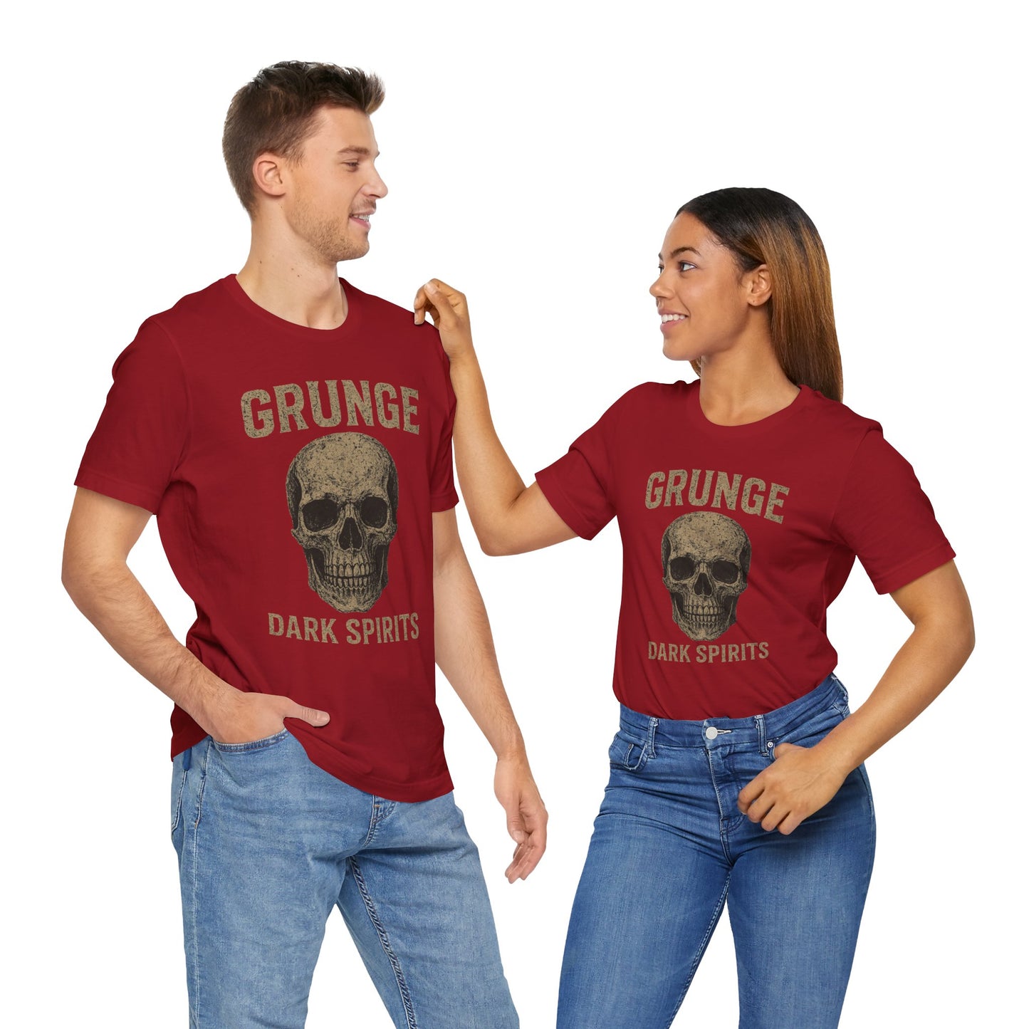 Grunge Skull Graphic Tee, Unisex T-Shirt for Music Lovers, Alternative Fashion, Casual Wear, Halloween Party, Vintage Style