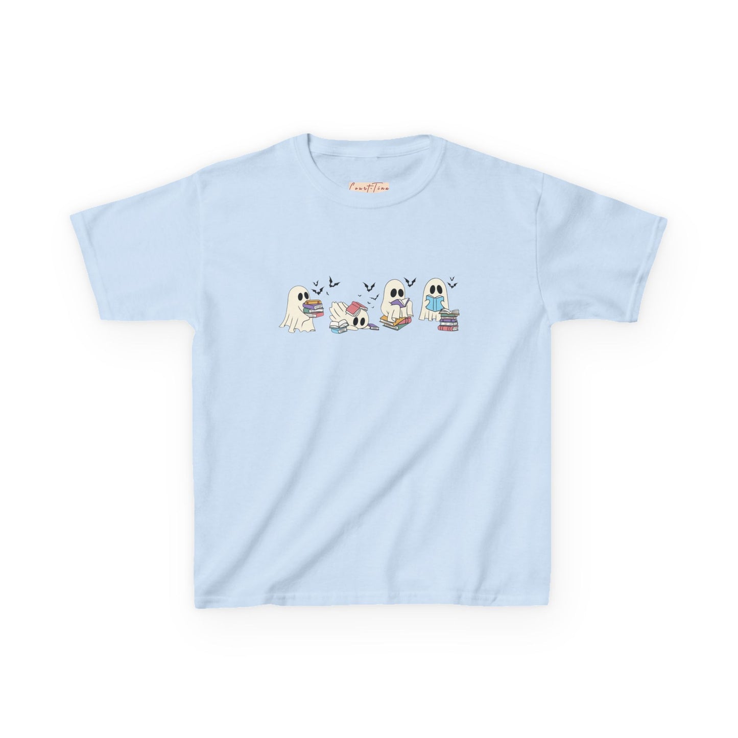 Kids Tee - Reading Ghost Fun & Playful Cotton Shirt for Boys & Girls, Kids' Gift, Birthday, Everyday Wear, Cute Animal Design