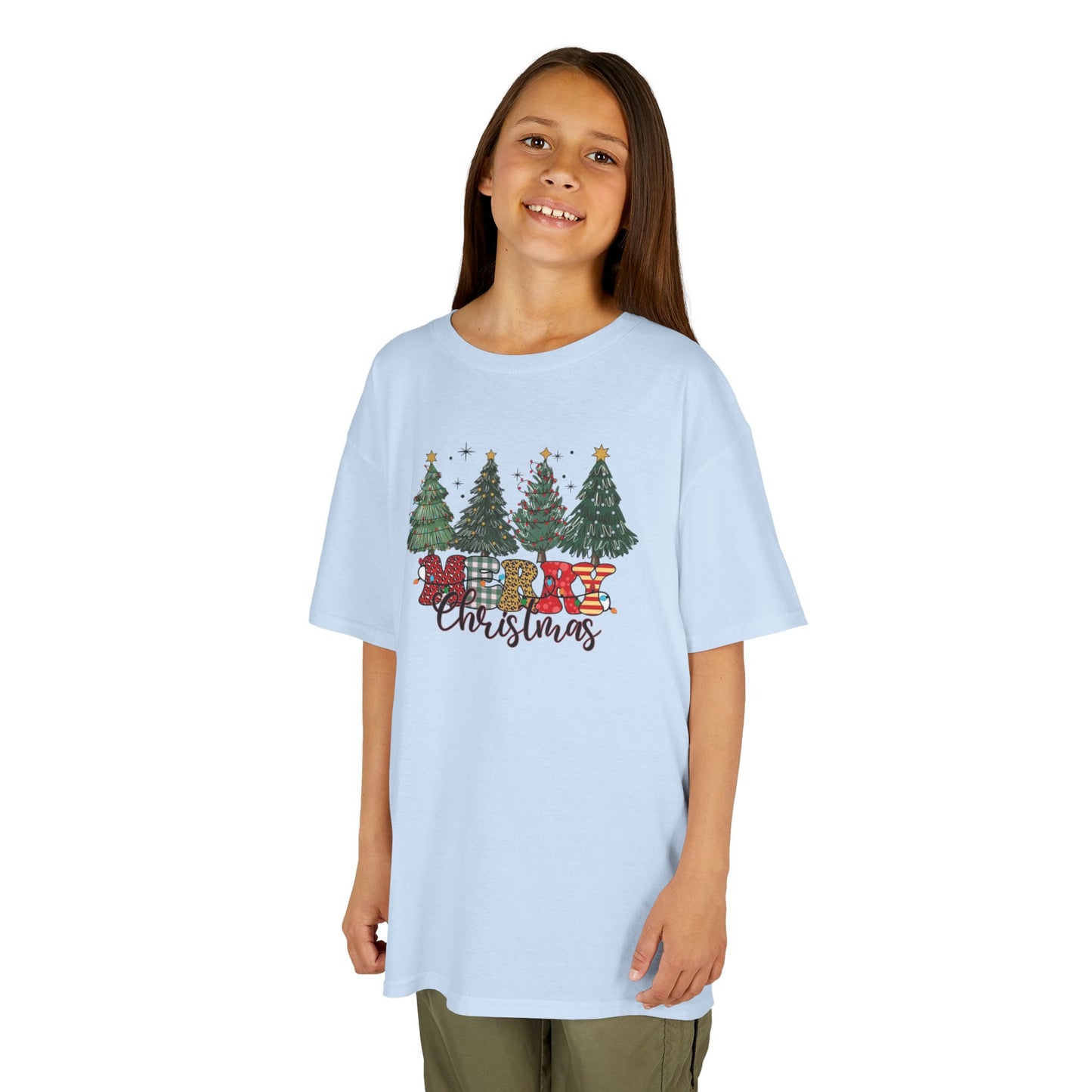 Merry Christmas Festive Kids Tee - Merry Christmas Design, Holiday Gift, Fun Family Outfits, Cute Christmas Apparel, Winter Merch