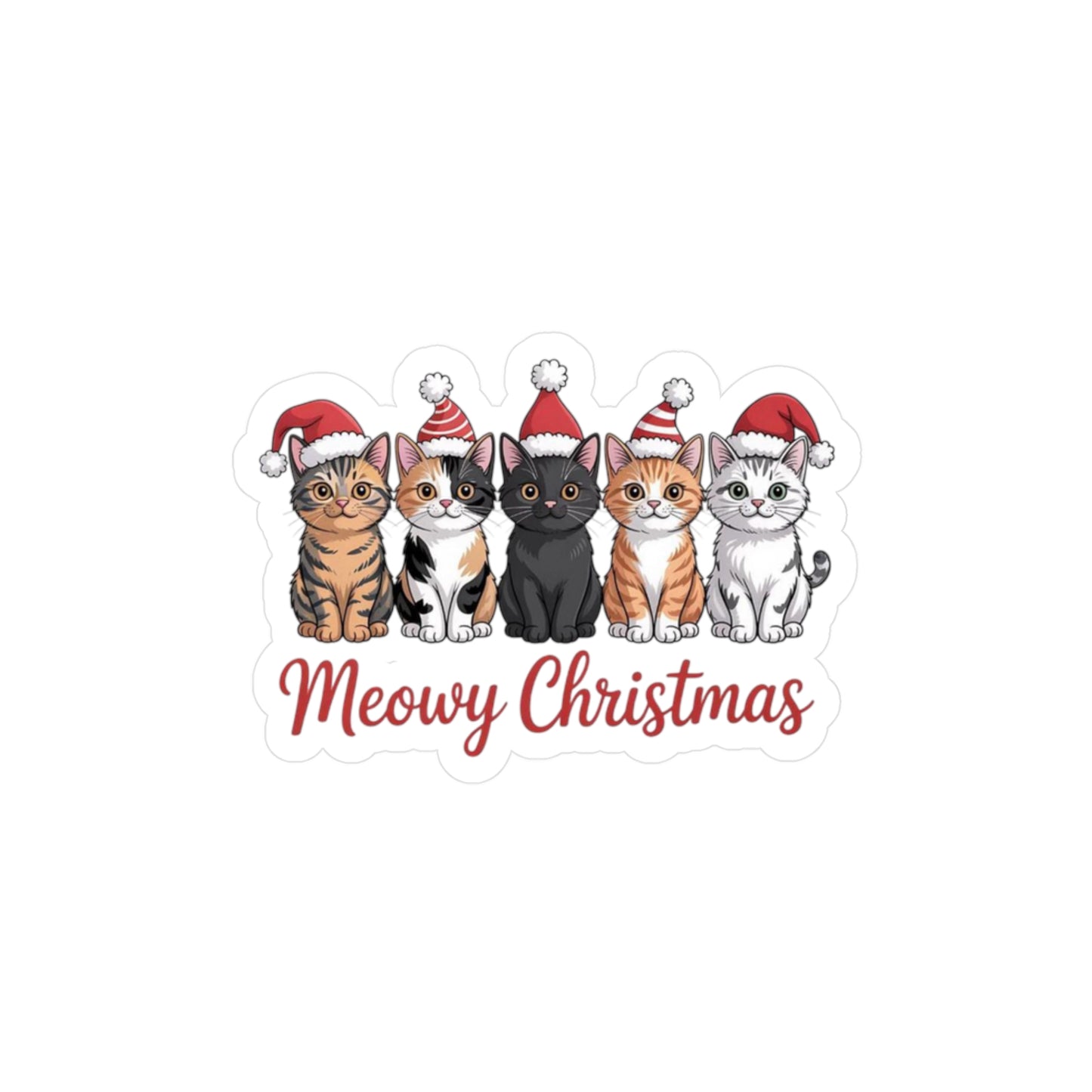 Christmas Cat Vinyl Decal