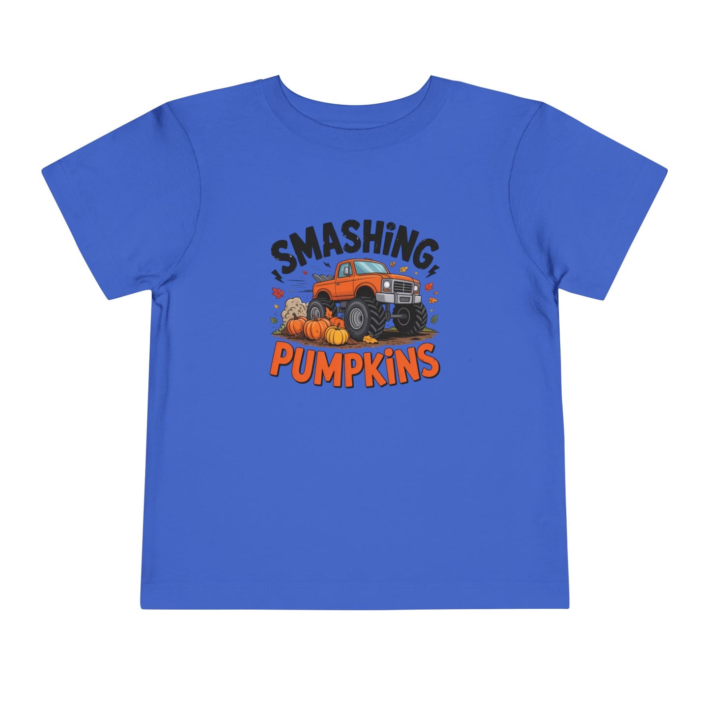 Toddler Smashing Pumpkins Tee - Adorable 'Smashing Pumpkins' Graphic, Perfect for Fall, Halloween, Kids' Costume, Pumpkin Patch