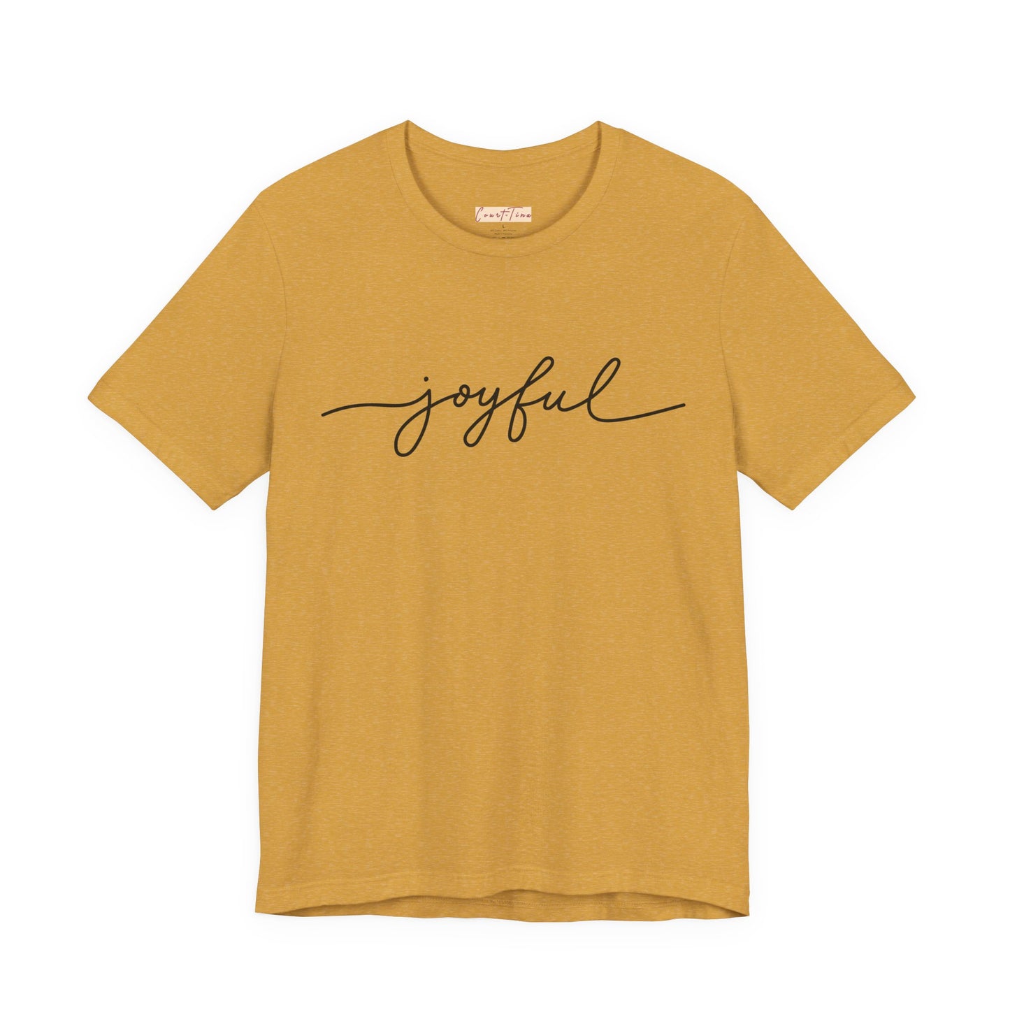 Joyful Unisex Short Sleeve Tee, Positive Vibes Shirt, Gift for Friends, Everyday Comfort, Inspirational Wear, Casual Style Tee
