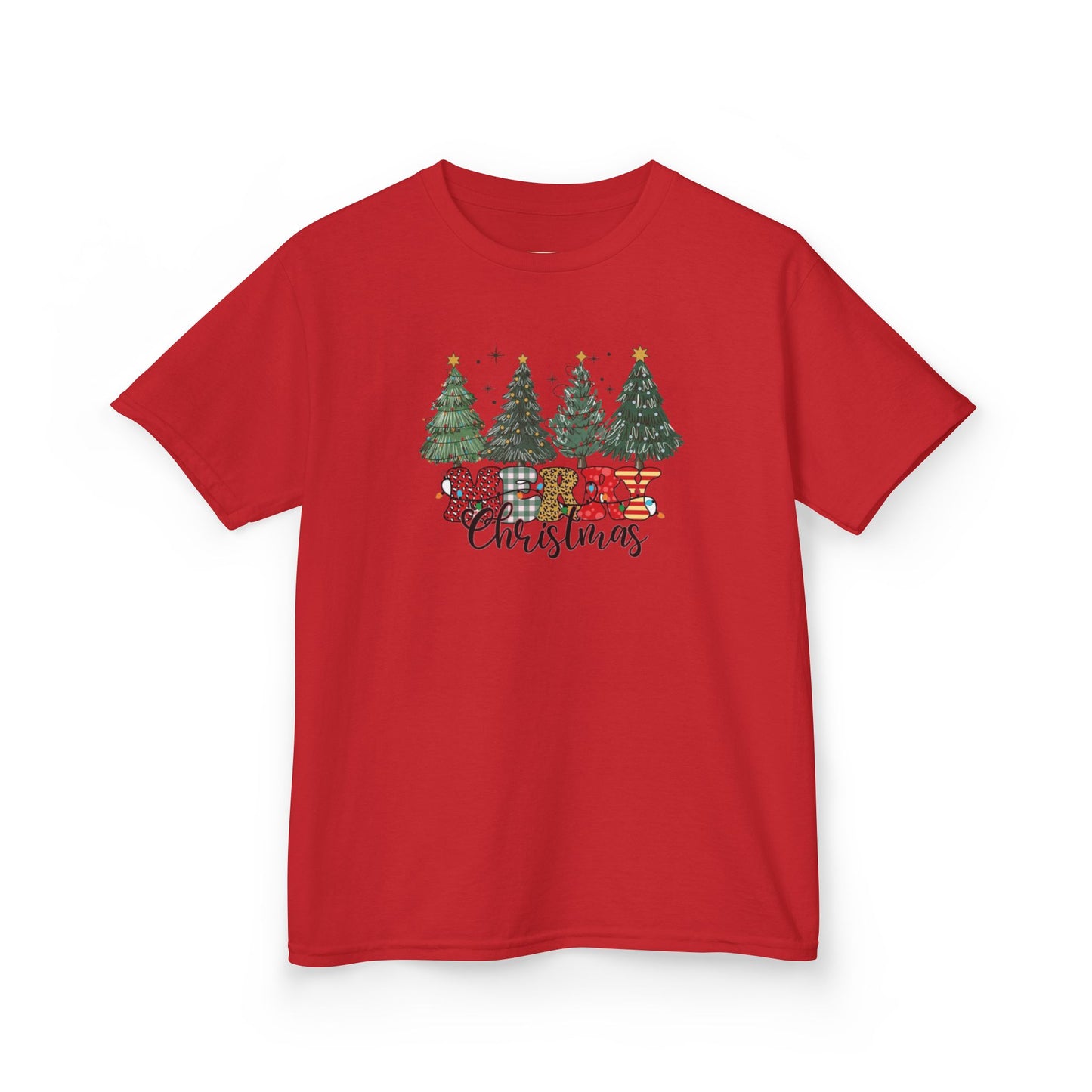Merry Christmas Festive Kids Tee - Merry Christmas Design, Holiday Gift, Fun Family Outfits, Cute Christmas Apparel, Winter Merch