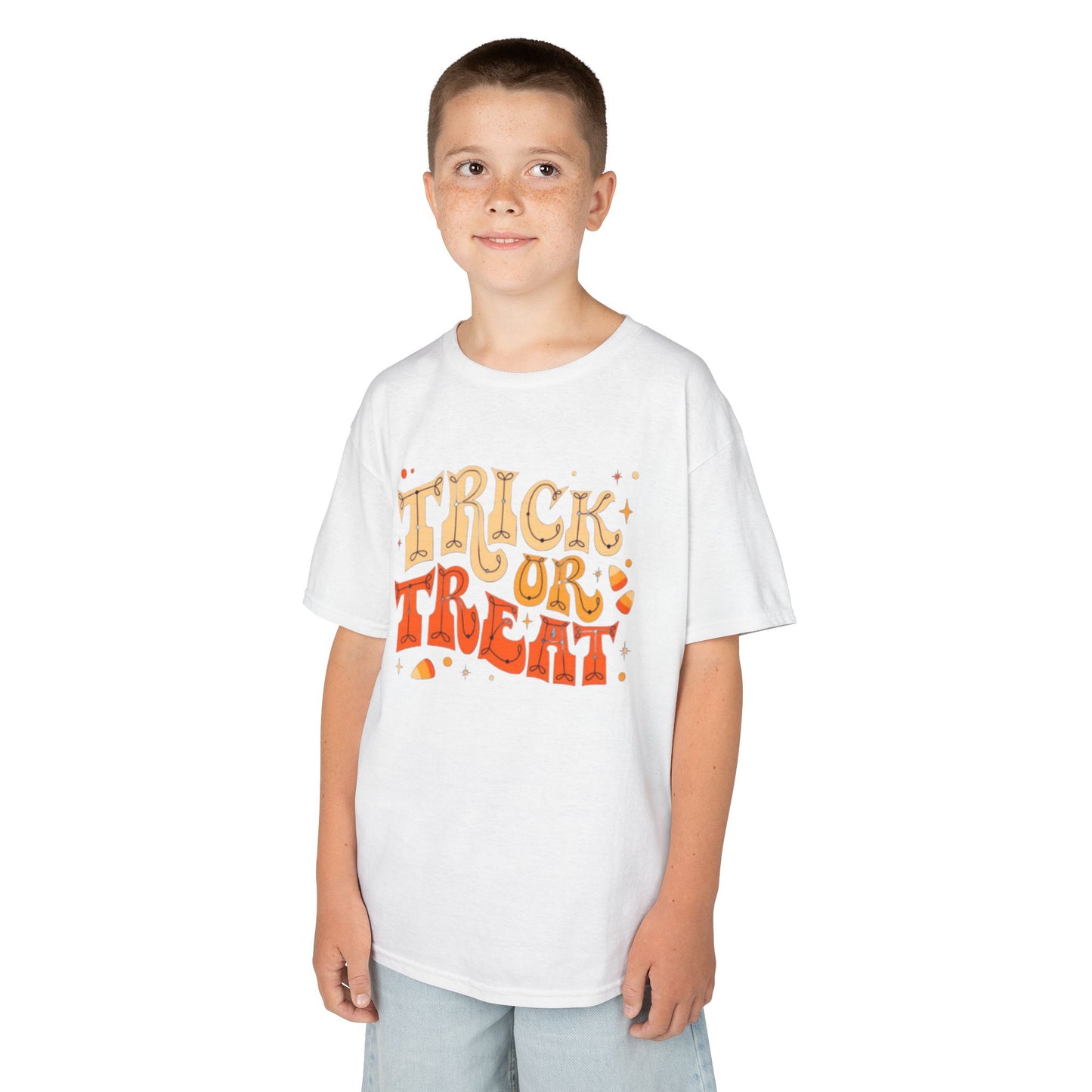 Kids Halloween Tee, Trick or Treat T-Shirt, Halloween Costume Shirt, Spooky Kids Apparel, Fall Festivity Tee