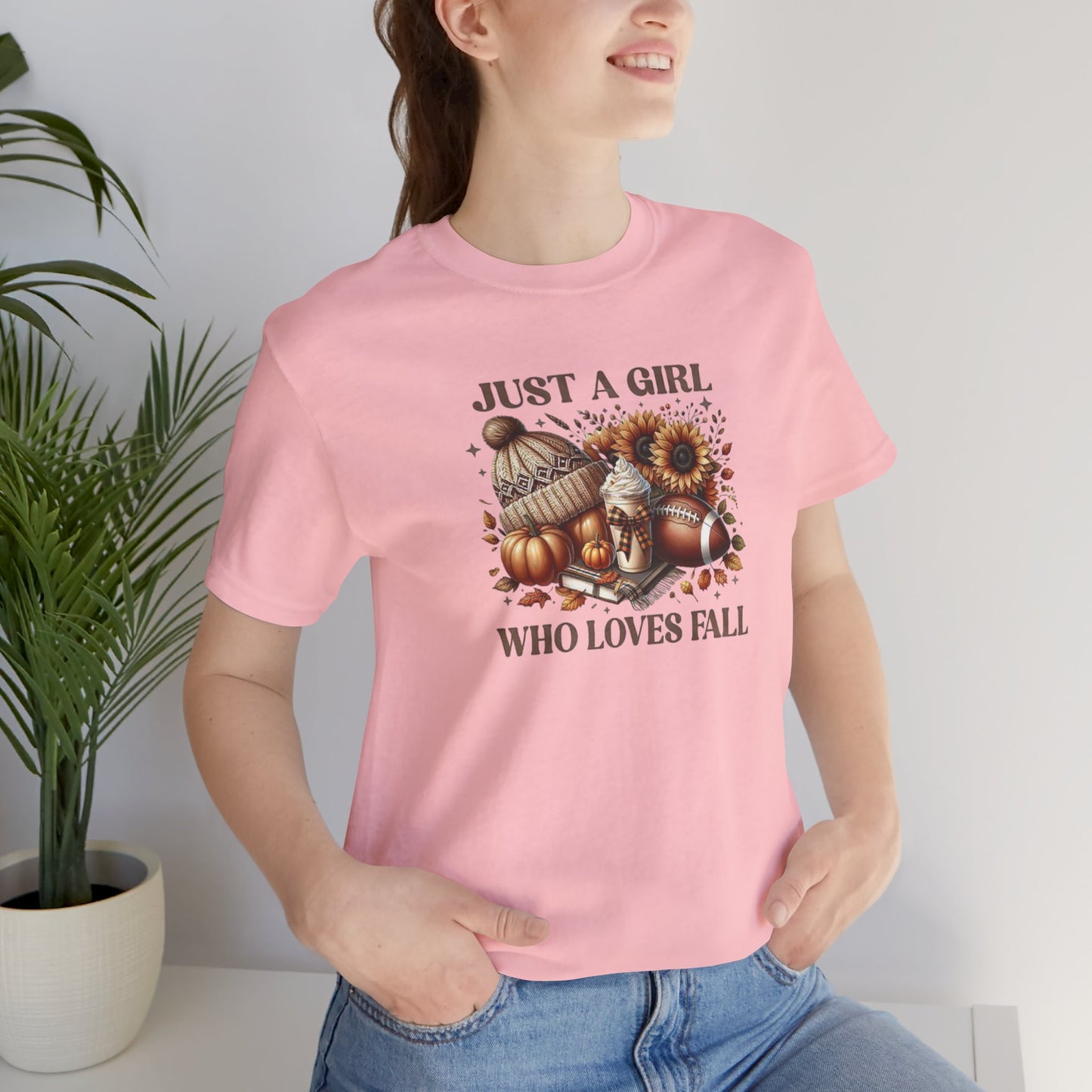 Fall Lover Tee, Just a Girl Who Loves Fall Shirt, Autumn Graphic Tee, Seasonal Sweatshirt, Cozy Fall Apparel, Thanksgiving Gift