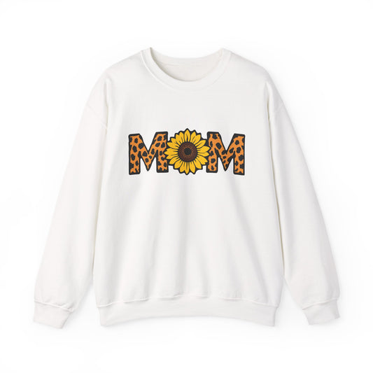 Sunflower Mom Crewneck Sweatshirt, Cozy Gift for Mothers, Mother's Day Apparel, Birthday Gift, Stylish Casual Wear