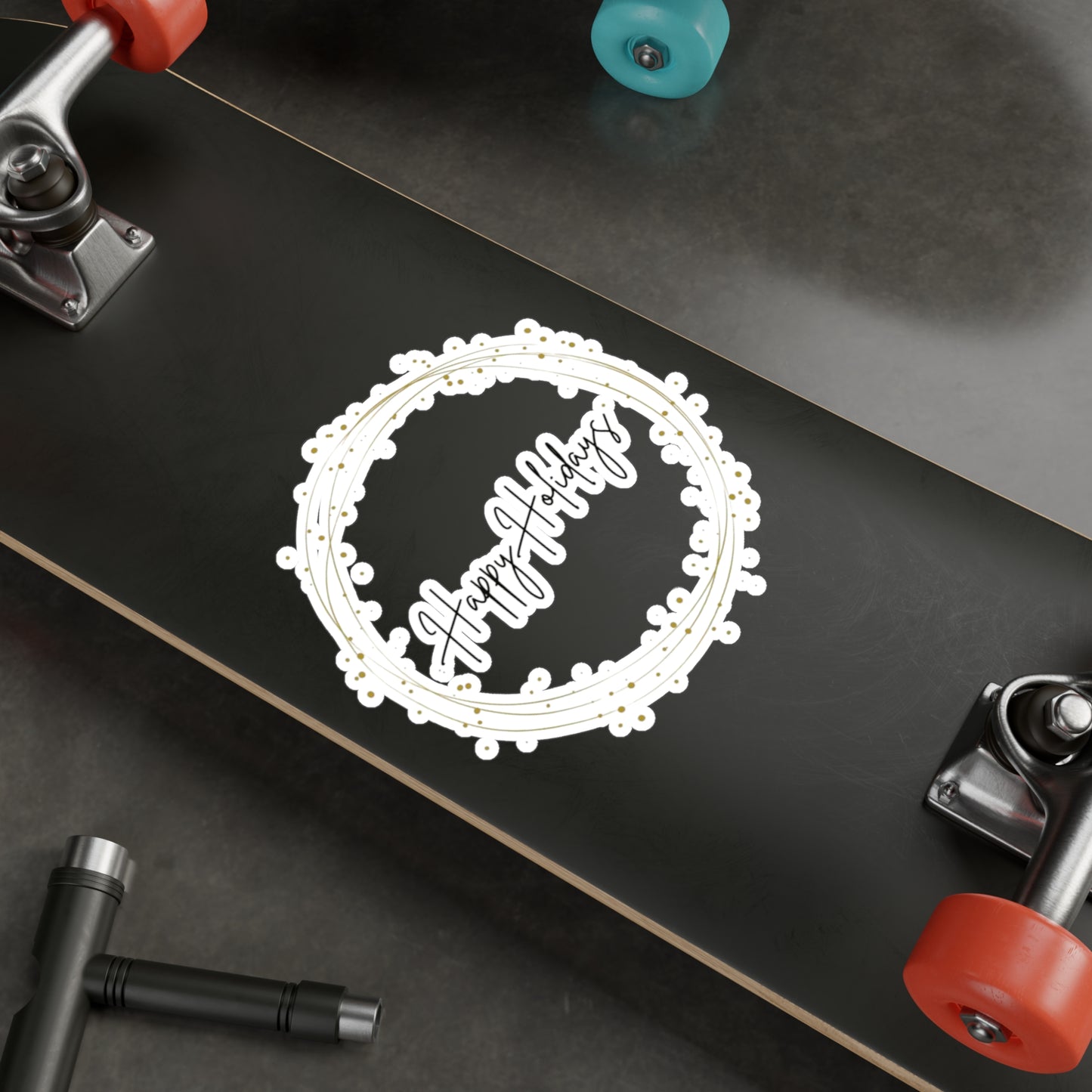 Happy Holidays Vinyl Decals, Seasonal Stickers, Home Decor, Holiday Gifts, Customizable Stickers, Cheerful Decor