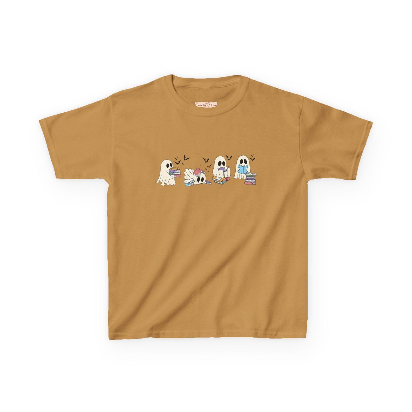 Kids Tee - Reading Ghost Fun & Playful Cotton Shirt for Boys & Girls, Kids' Gift, Birthday, Everyday Wear, Cute Animal Design