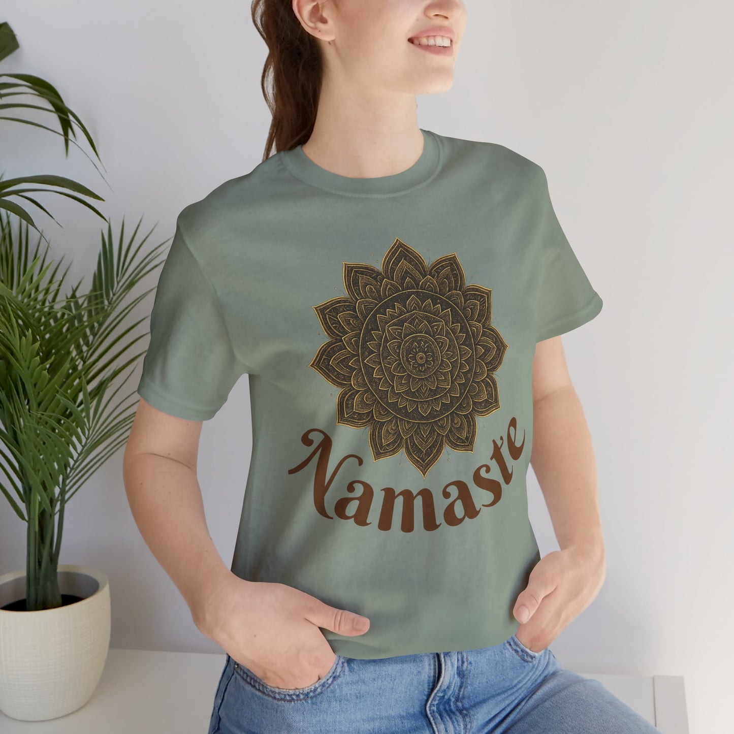 Bohemian Mandala Unisex Jersey Tee - Casual Wear, Graphic T-Shirt, Gift for Yoga Lovers, Spiritual Apparel, Everyday Comfort