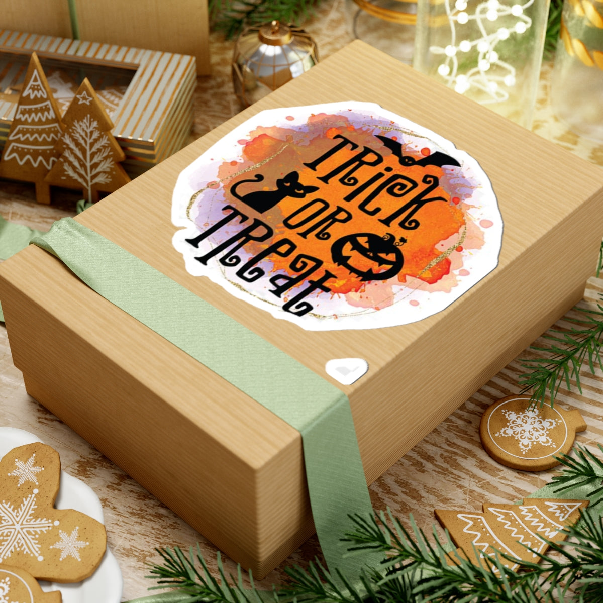 Halloween Kiss-Cut Stickers, Trick or Treat Decor, Cute Cat and Pumpkin Stickers, Spooky Gifts, Party Favors, Fall Celebration