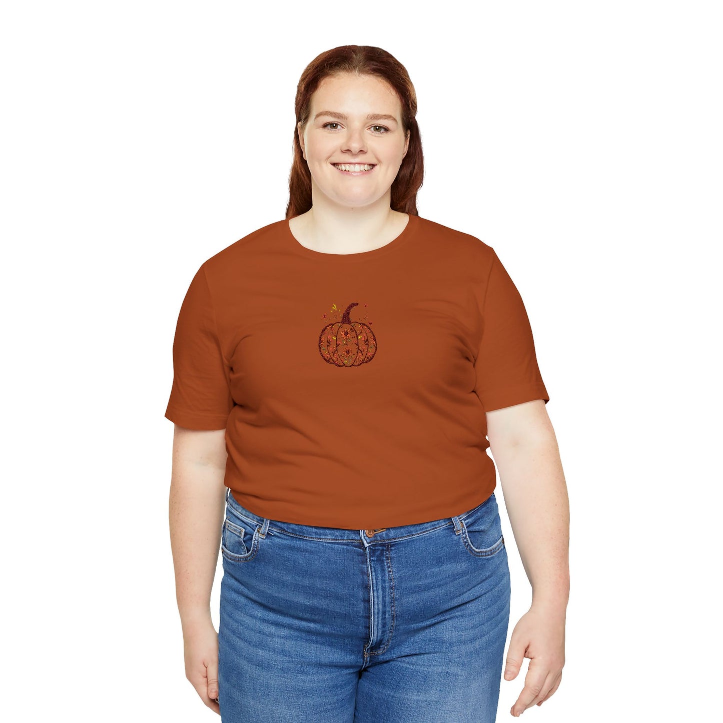 Pumpkin Embroidered Tee