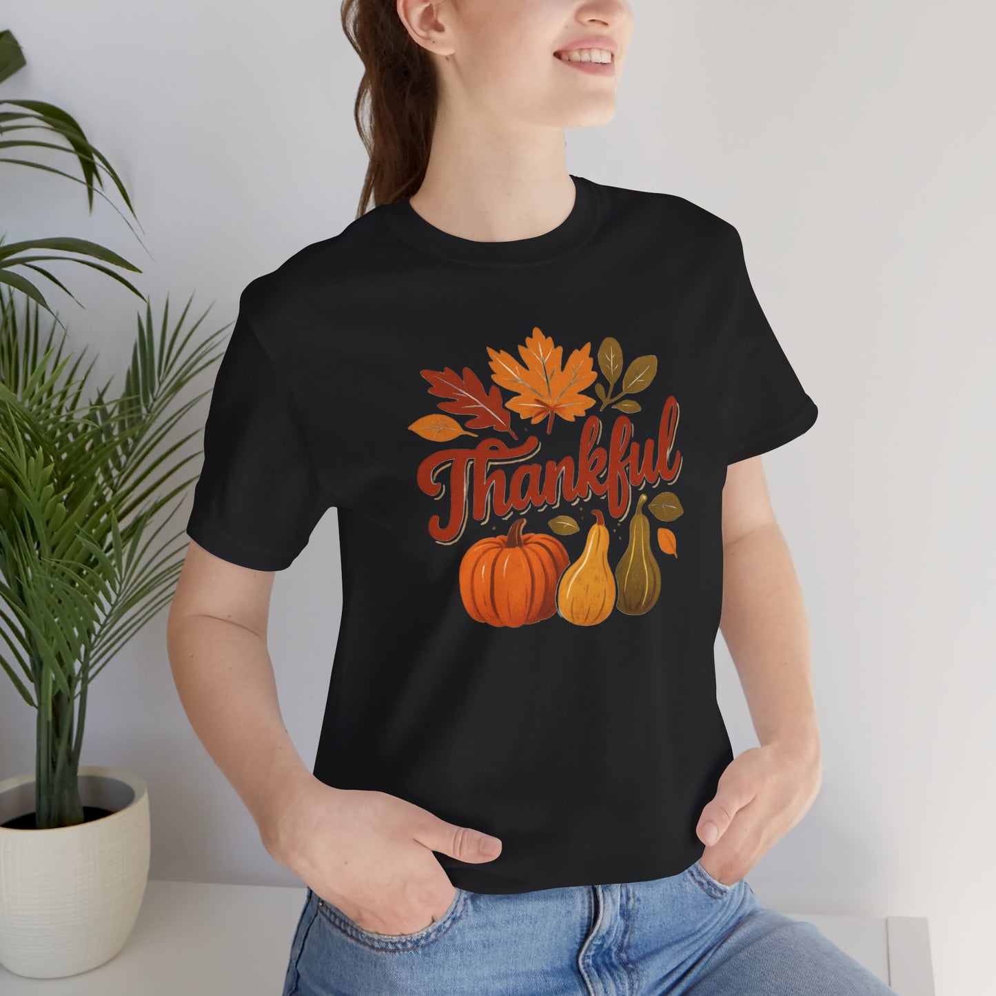 Fall Harvest Thankful Tee, Autumn Shirt, Thanksgiving Gift, Cozy Casual Wear, Unisex Fall Tee, Seasonal Apparel