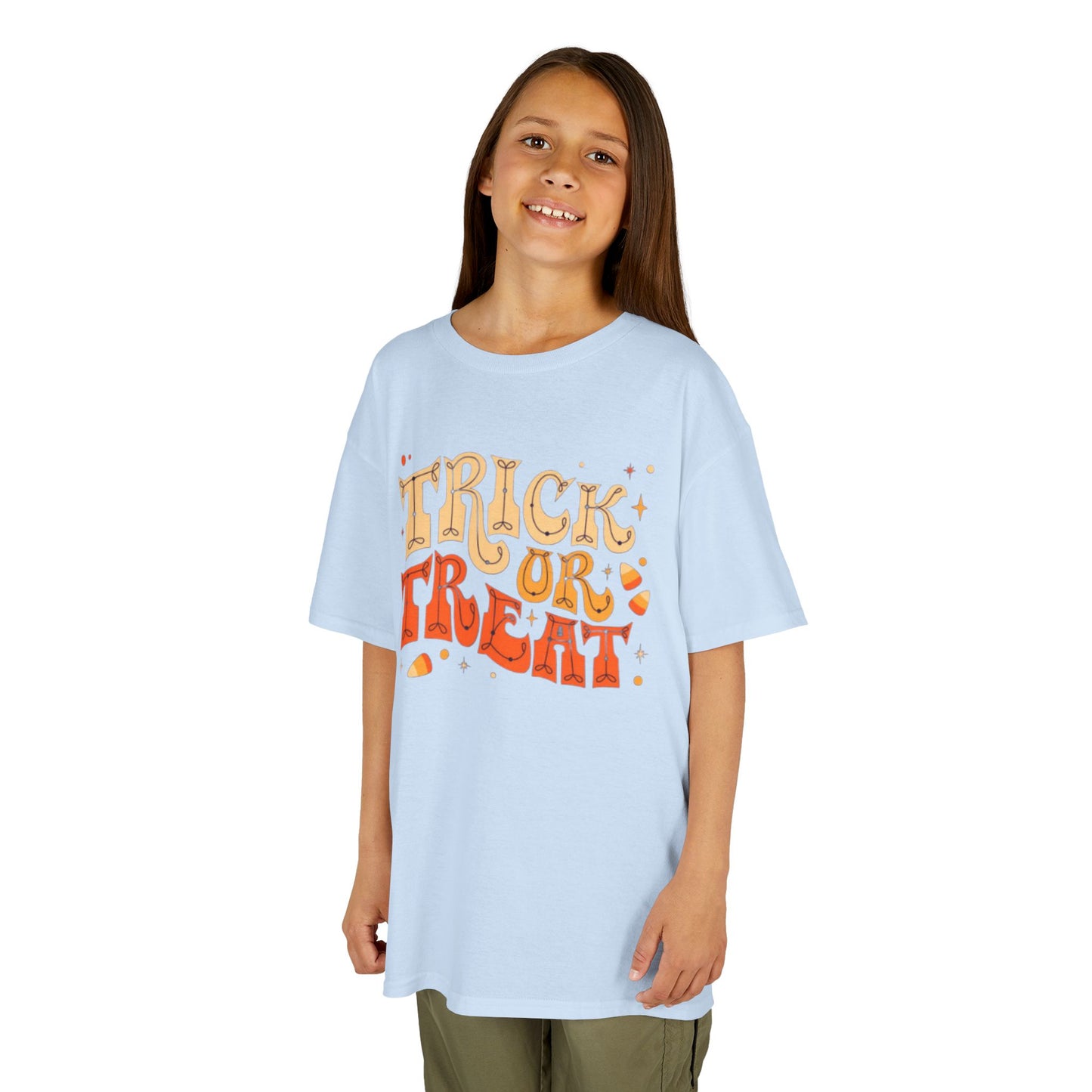 Kids Halloween Tee, Trick or Treat T-Shirt, Halloween Costume Shirt, Spooky Kids Apparel, Fall Festivity Tee